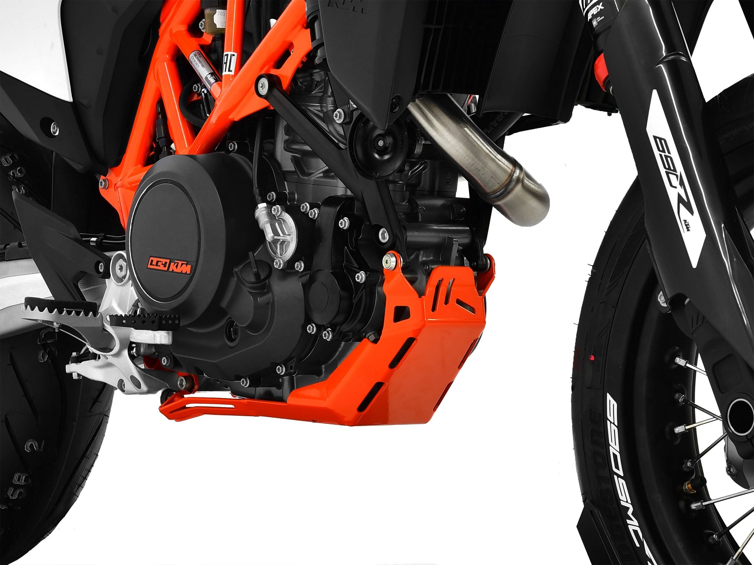 ZIEGER Motor-Schutzhülle Motorschutz für KTM 690 SMC R / 690 Enduro R orange