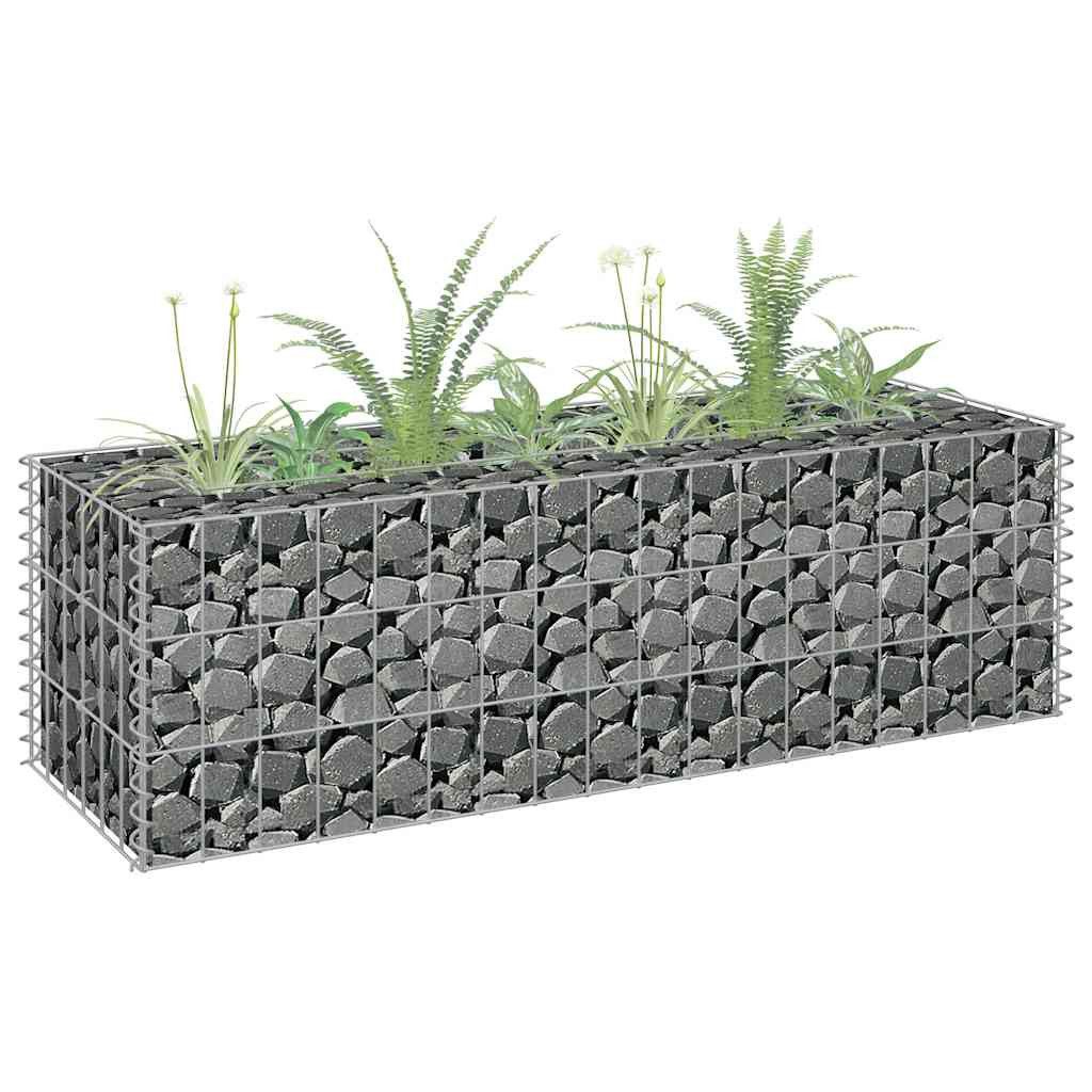 vidaXL Hochbeet Gabionen-Hochbeet Verzinkter Stahl 90×30×30 cm (1 St)