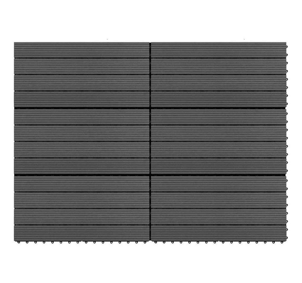 Thumbnail - vidaXL WPC-Fliesen, Terrassenfliesen 6 Stk. WPC 60x30 cm 1,08 m² Schwarz