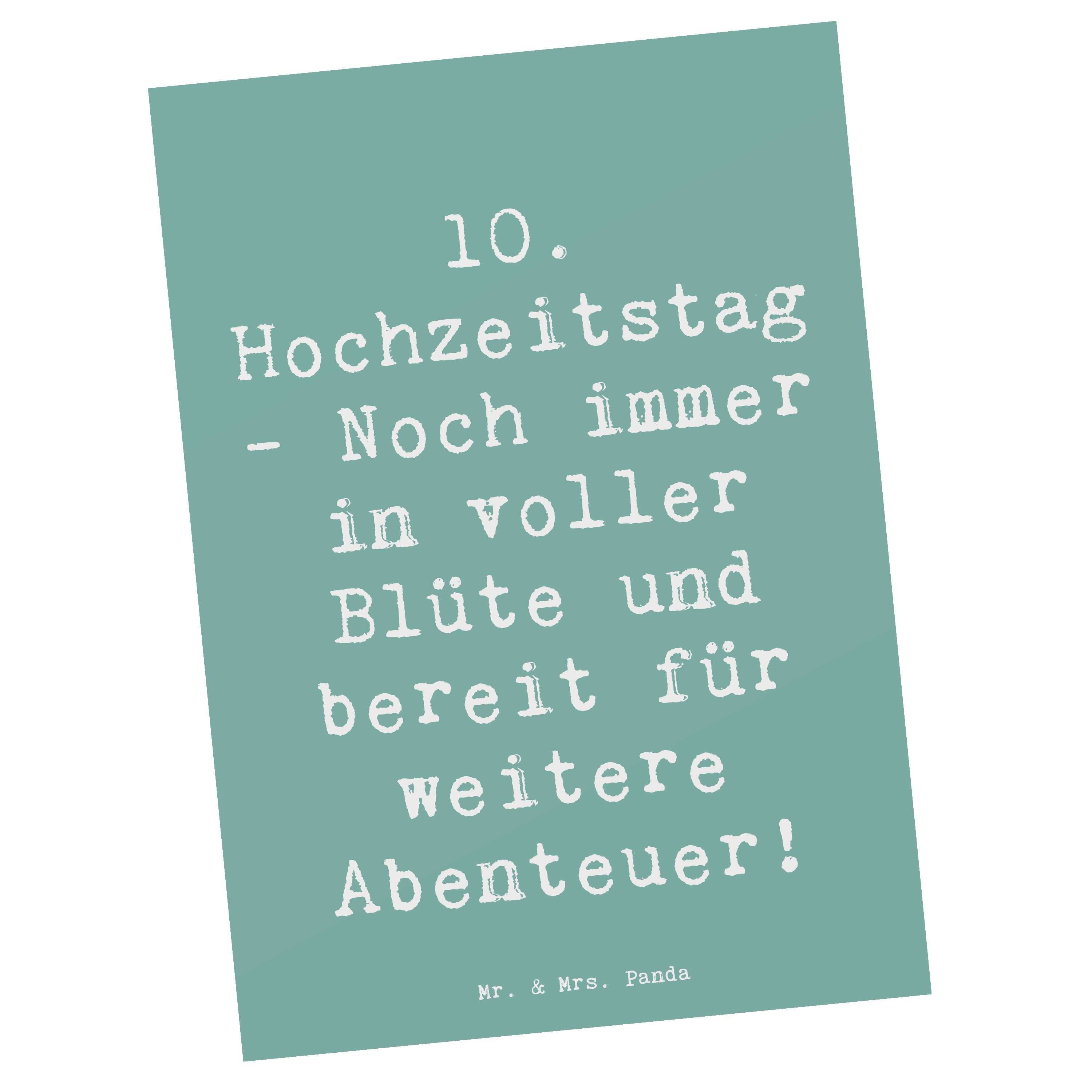 Postkarte 10. Hochzeitstag Rosenhochzeit - Meeresbrise - Geschenk, Abenteuer, H