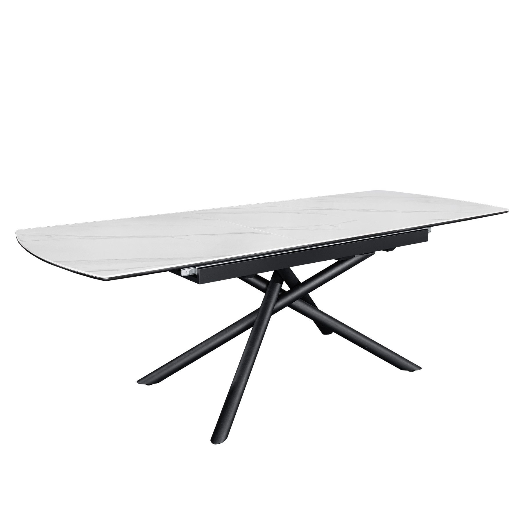 riess-ambiente Esstisch MIKADO 180-230cm weiß / schwarz · ausziehbarer Kera günstig online kaufen