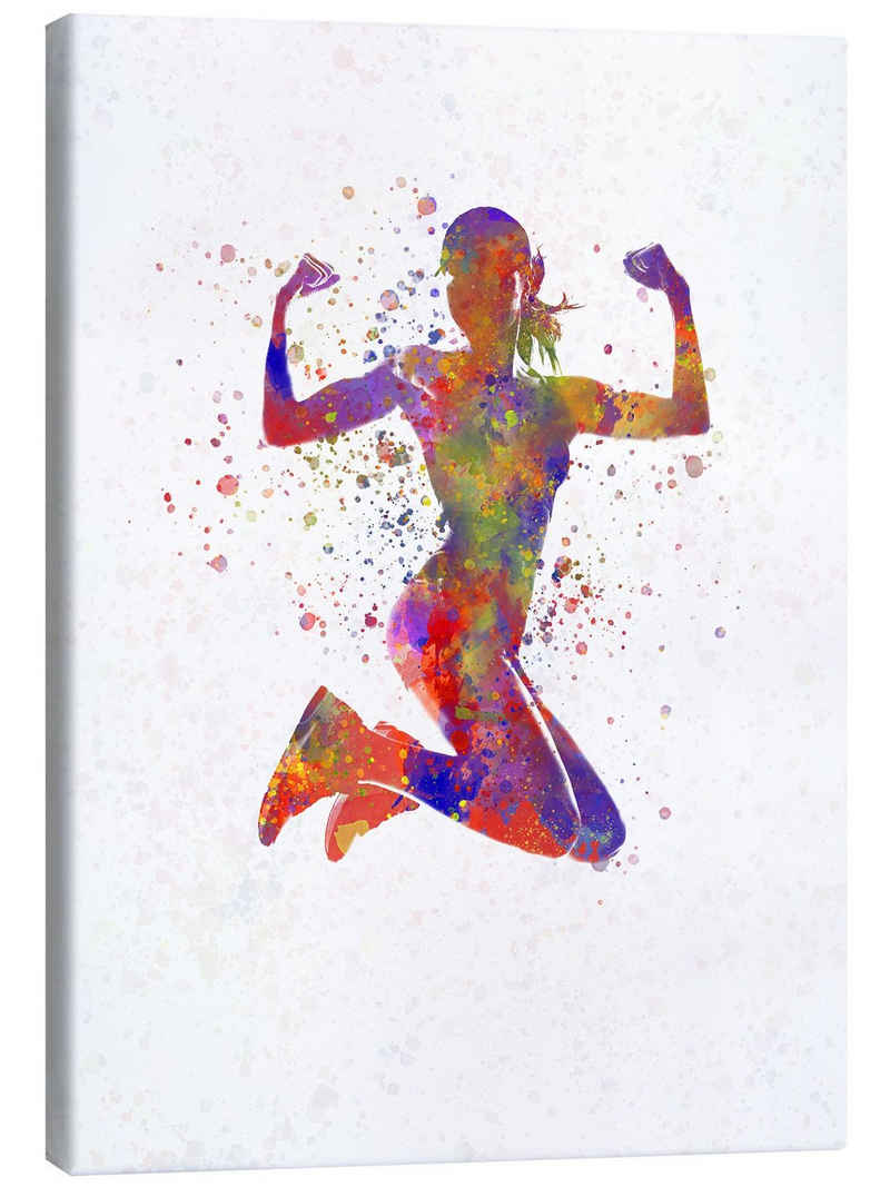 Posterlounge Leinwandbild nobelart, Fitnessübung III, Fitnessraum Malerei