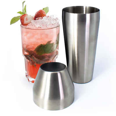 wisefood Cocktail Shaker Cocktailshaker 2-Teilig aus Metall 500ml, Edelstahl, (1-tlg)