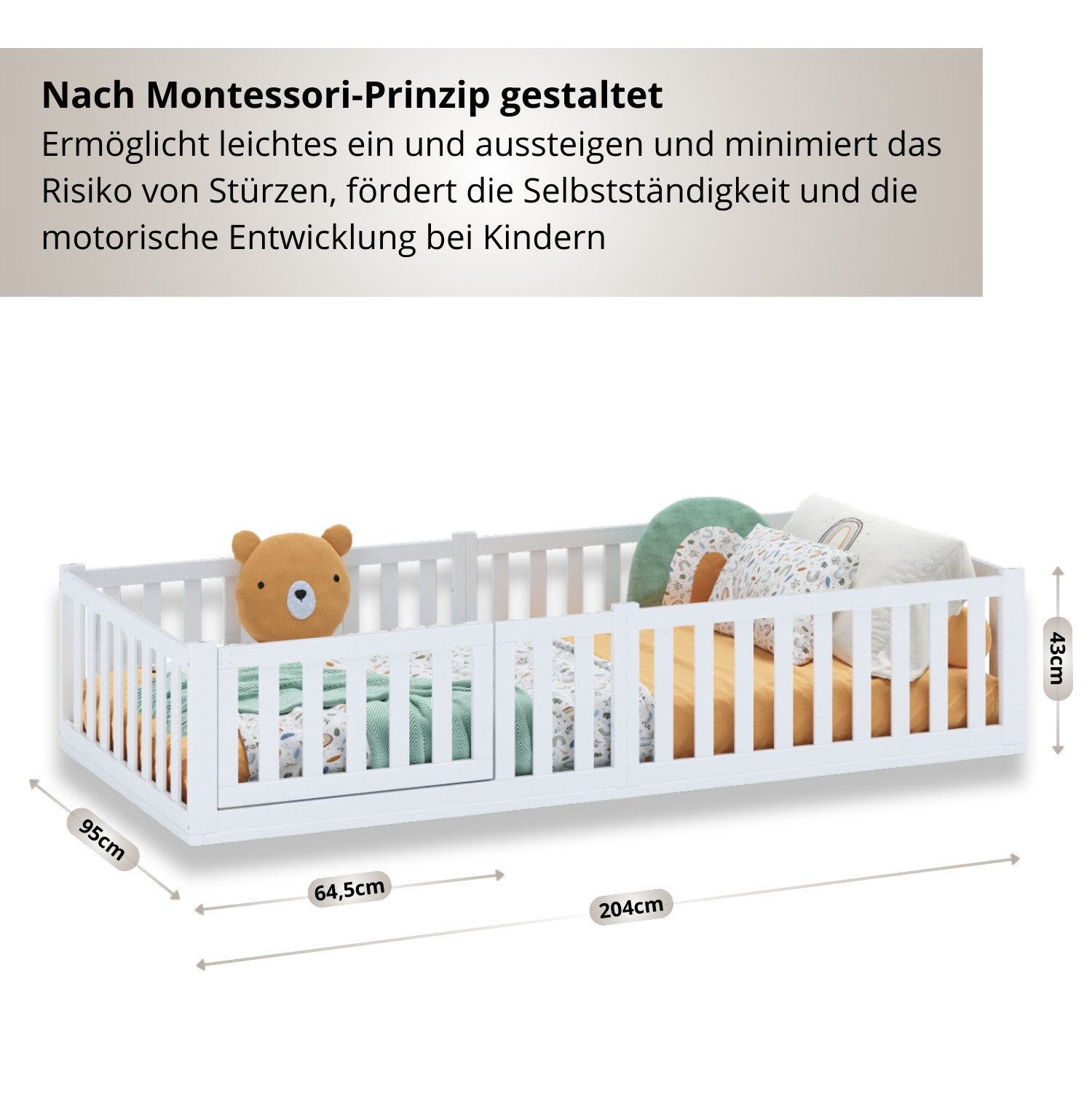 Alavya Home® Kinderbett Bodenbett "TITAN" mit günstig online kaufen