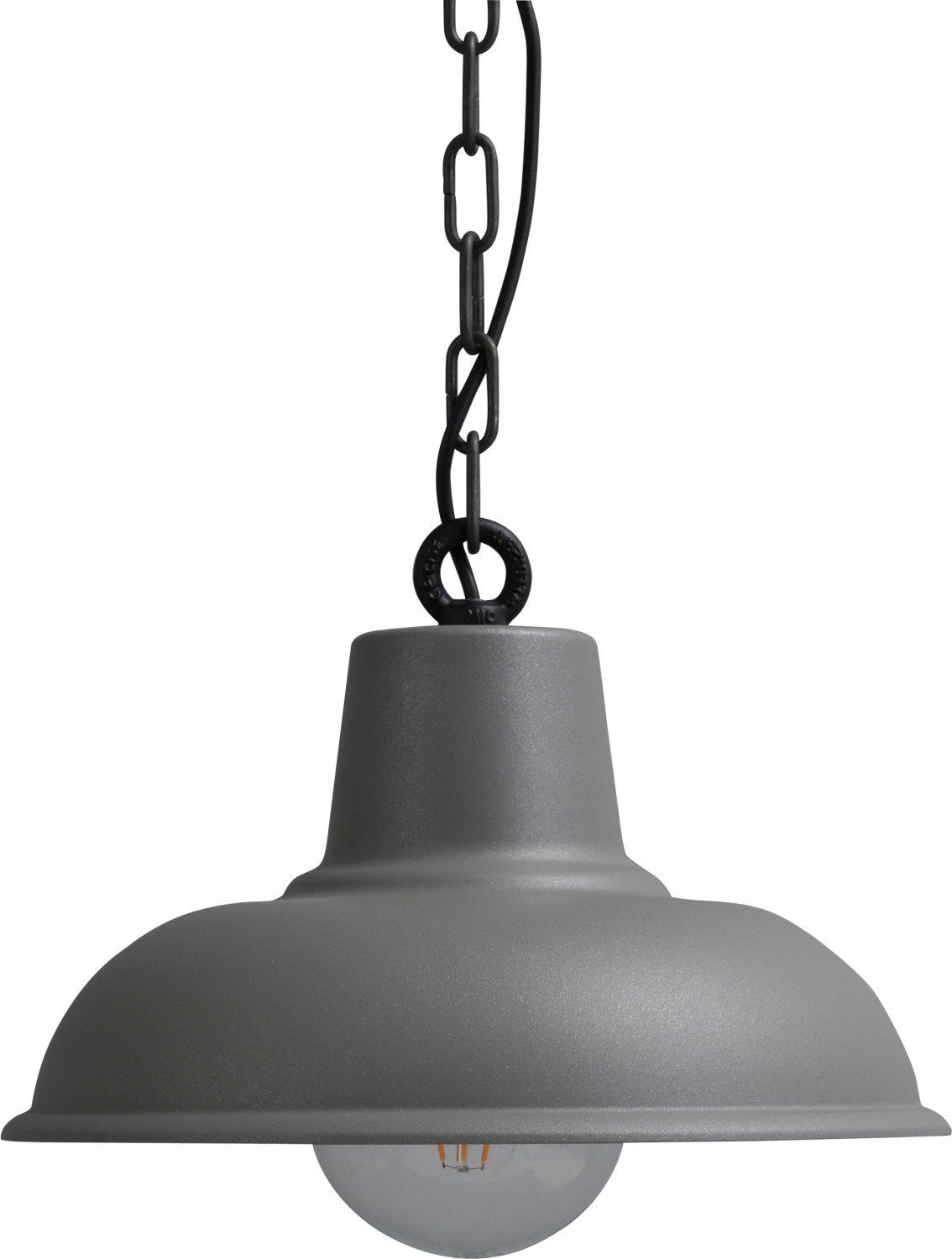 36 Industrial Schwarz PANNA, Grau Hängeleuchte Ø Leuchtmittel, ohne Hängelampe Licht-Erlebnisse Pendelleuchte DI Metall E27 cm