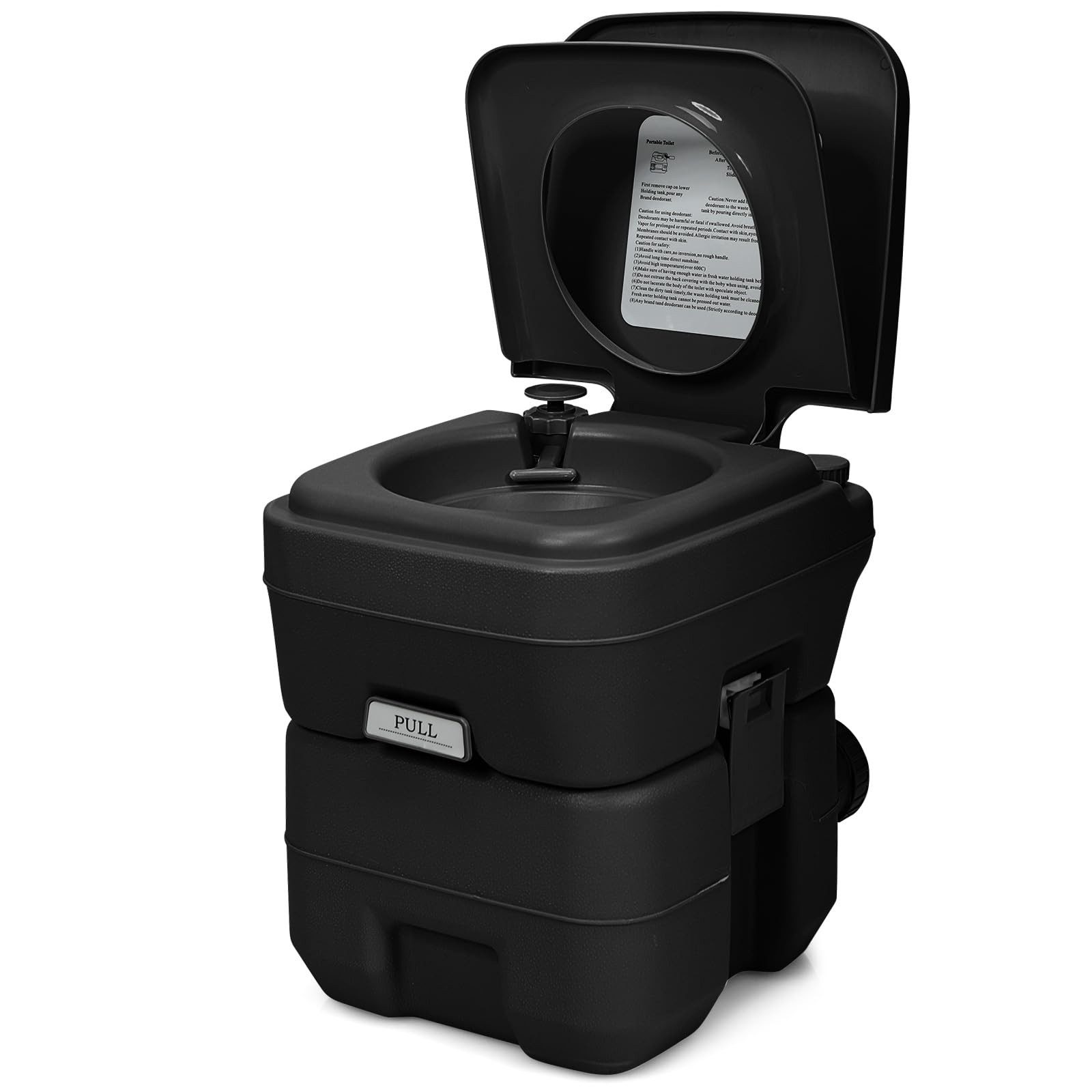 COSTWAY Campingtoilette Reisetoilette, 20L+12L mit abnehmbarem Abwassertank