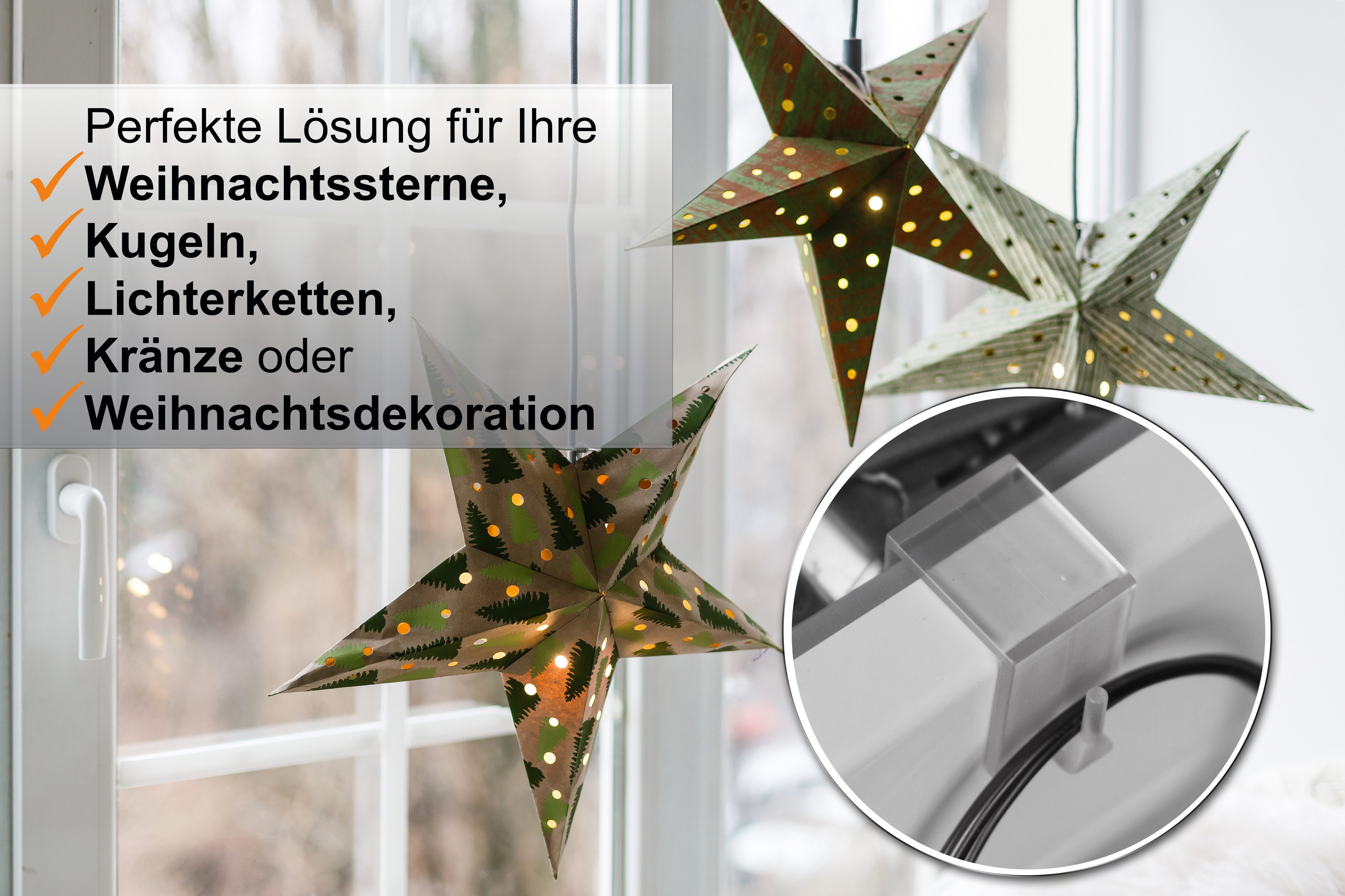 dekondo Fensterhaken Dekohaken Dekoklipp Fensterklipp Gardinenhaken Türhake günstig online kaufen