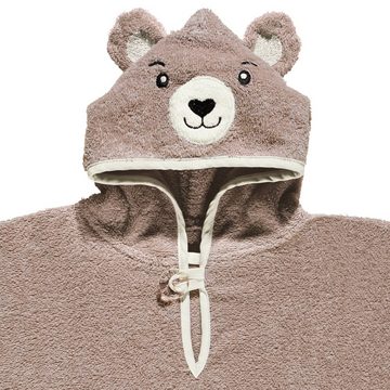 Erwin Müller Kinderbademantel Kinder-Poncho "Bär", Rückenlänge: 50 cm, Frottier, mit Kapuze, default, Walk-Frottier Tiermotive: Bär