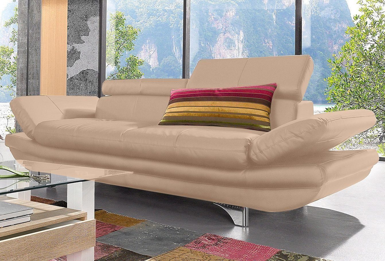 COTTA Polstergarnitur Enterprise, (Set), Set bestehend aus: 2-Sitzer mit Kopfteilverstellung & Hocker