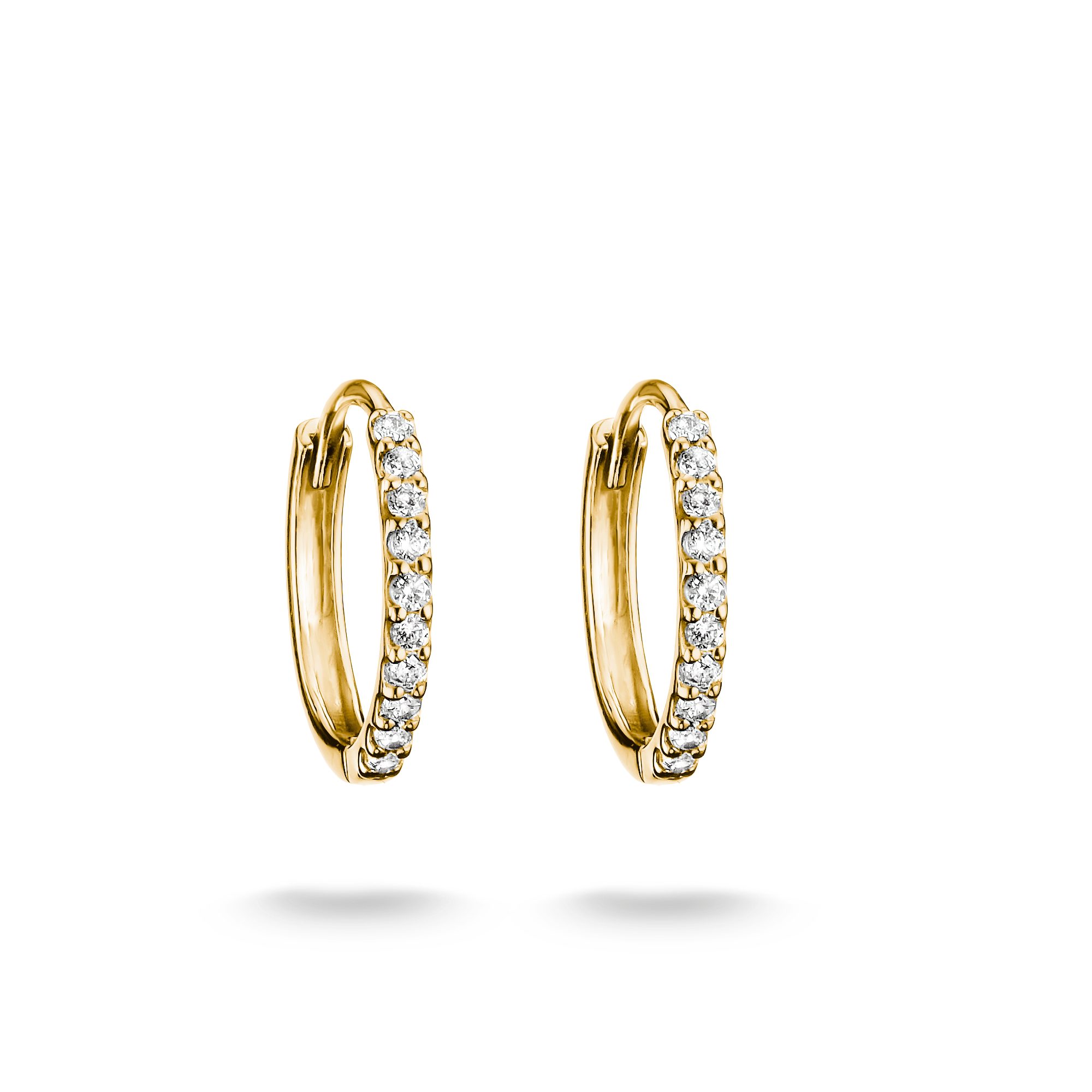 THOMAS SABO Paar Creolen gelbgoldfarben, mit Zirkonia (synth)