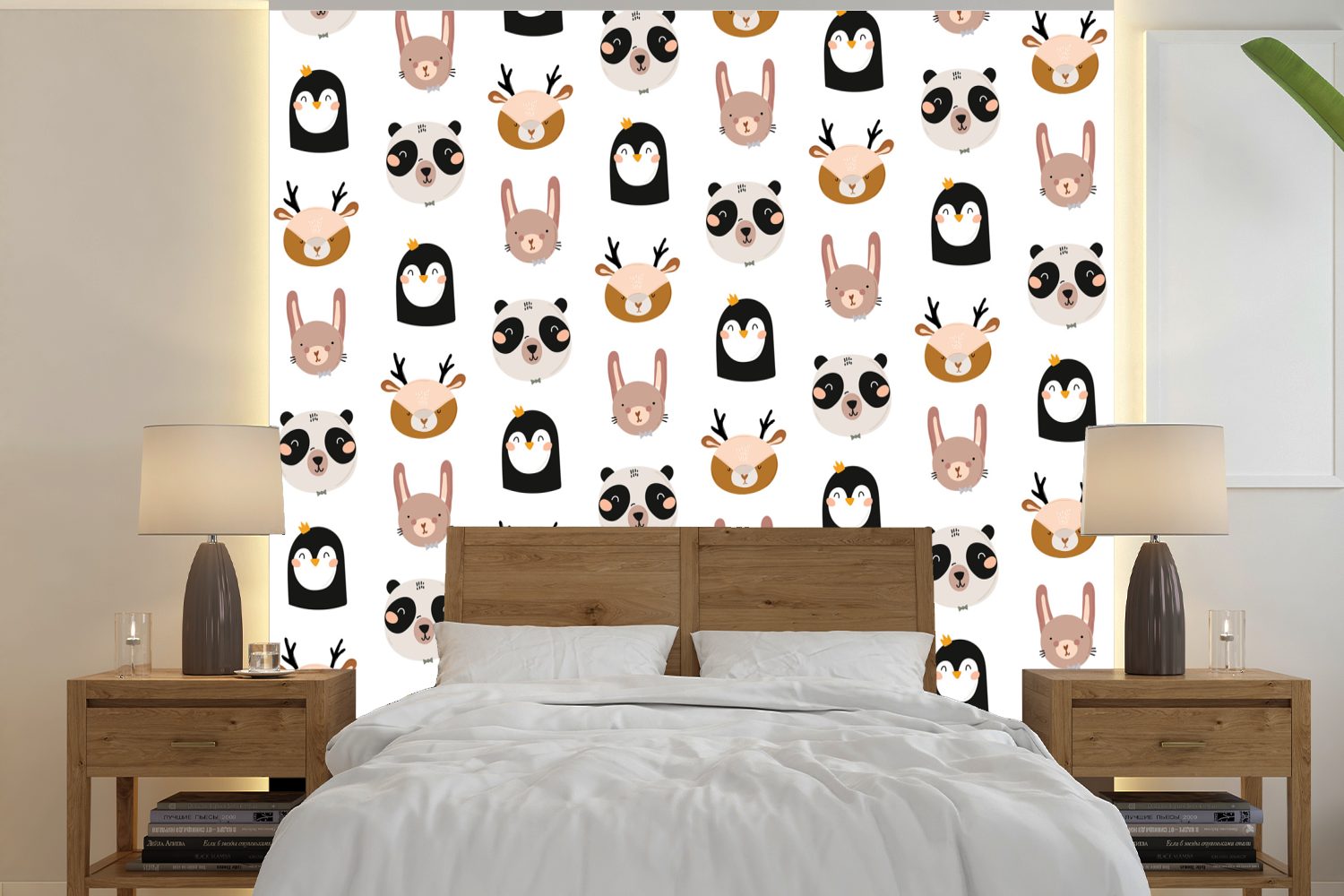 MuchoWow Fototapete Tiere - Muster - Tapete für Wohnzimmer (5 Matt, St), Wandtapete oder bedruckt, Vinyl Schlafzimmer, Natur