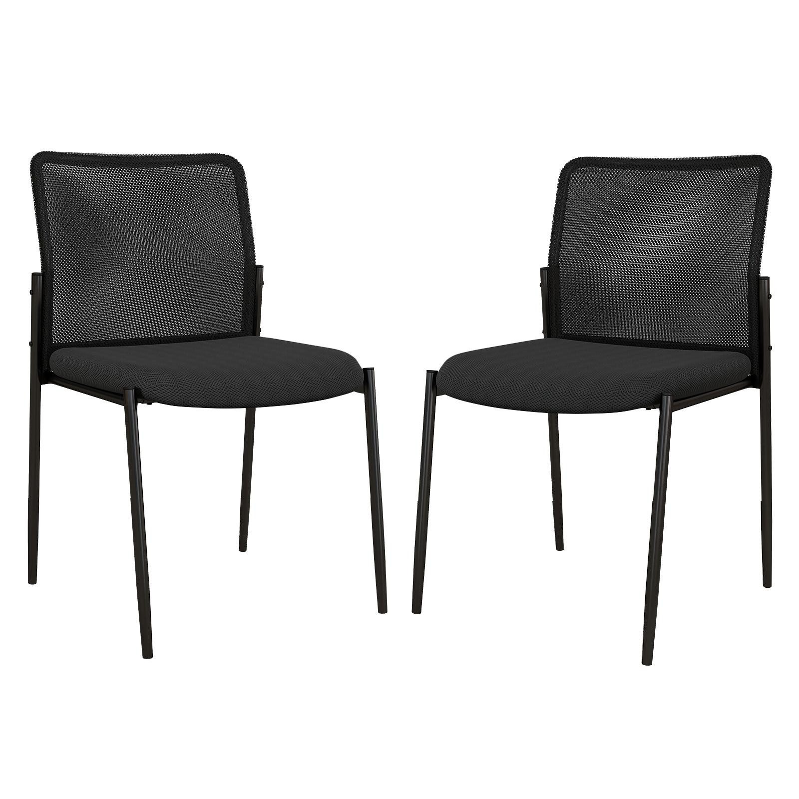 KOMFOTTEU Bürostuhl, stapelbar, armlose Stühle, gepolsterter Sitz