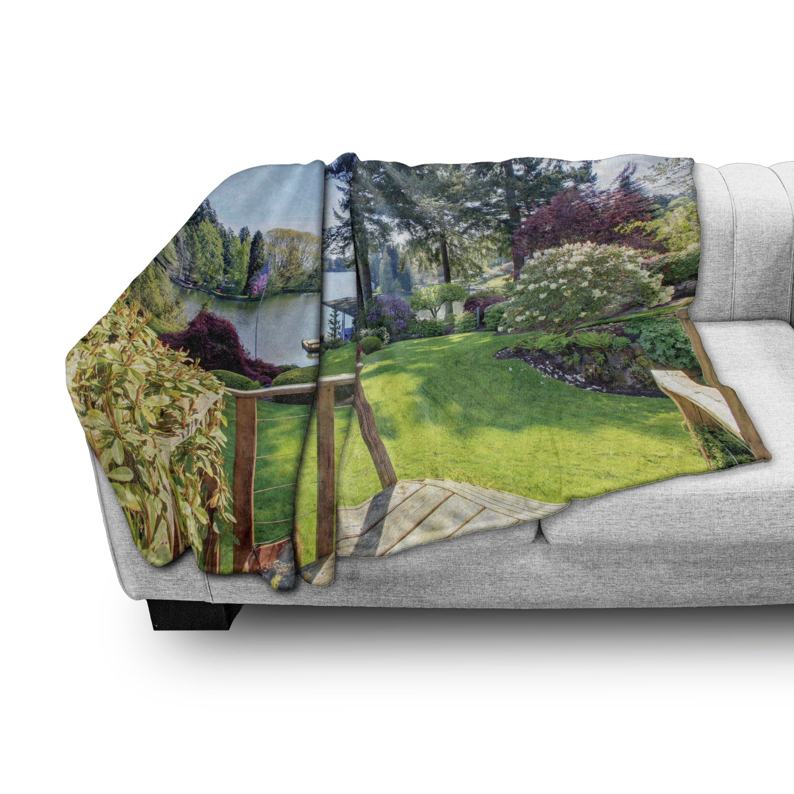 Wohndecke Gemütlicher Plüsch für Abakuhaus, den Natur Hinterhof-Garten-Frühling Innen- Außenbereich, und