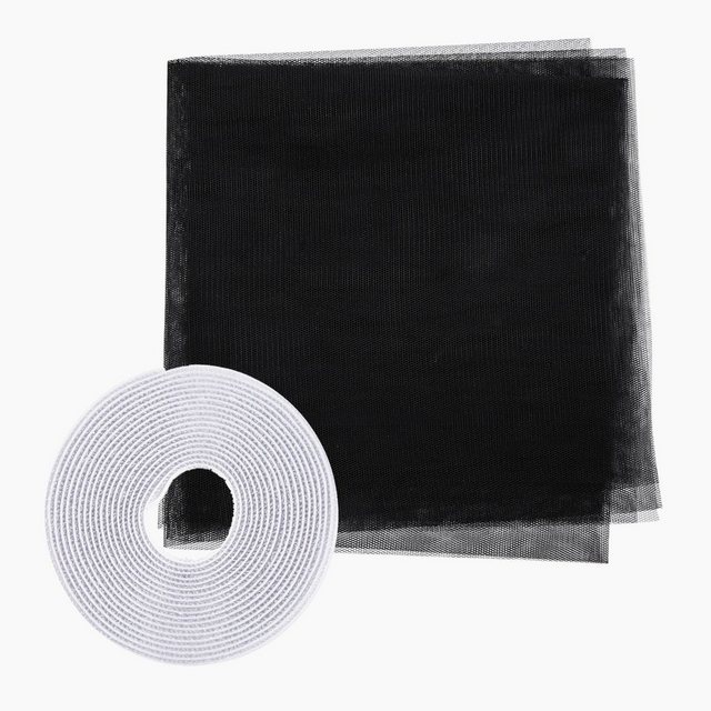 Grafner Fliegengitter-Gewebe Grafner® Insektenschutz Fliegengitter 100x130cm Klettband schwarz, Maße: 100 x 130 cm