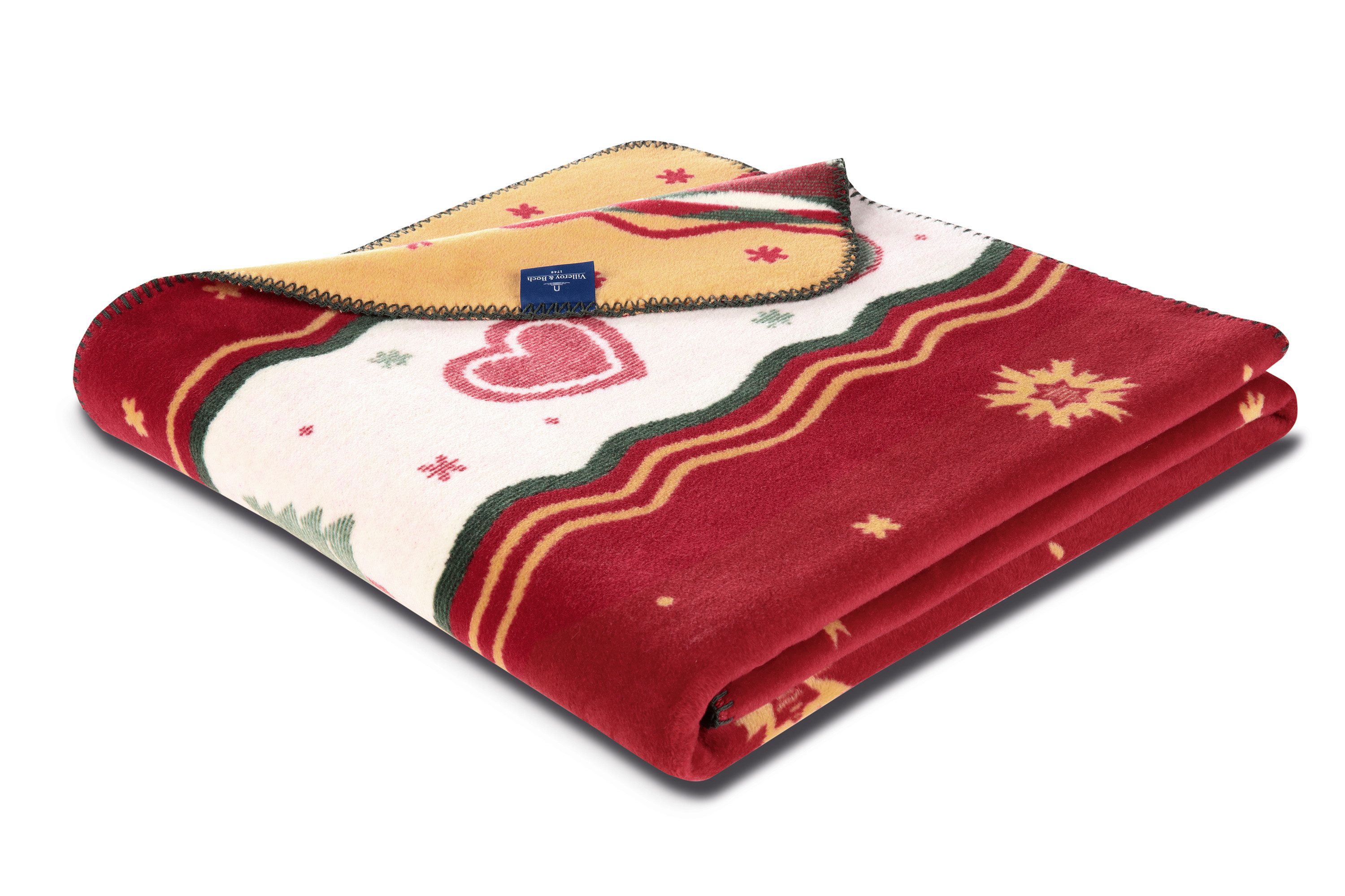 Wohndecke Toy's Delight Ruby mit weihnachtlichen Motiven, Weihnachtsdecke, günstig online kaufen