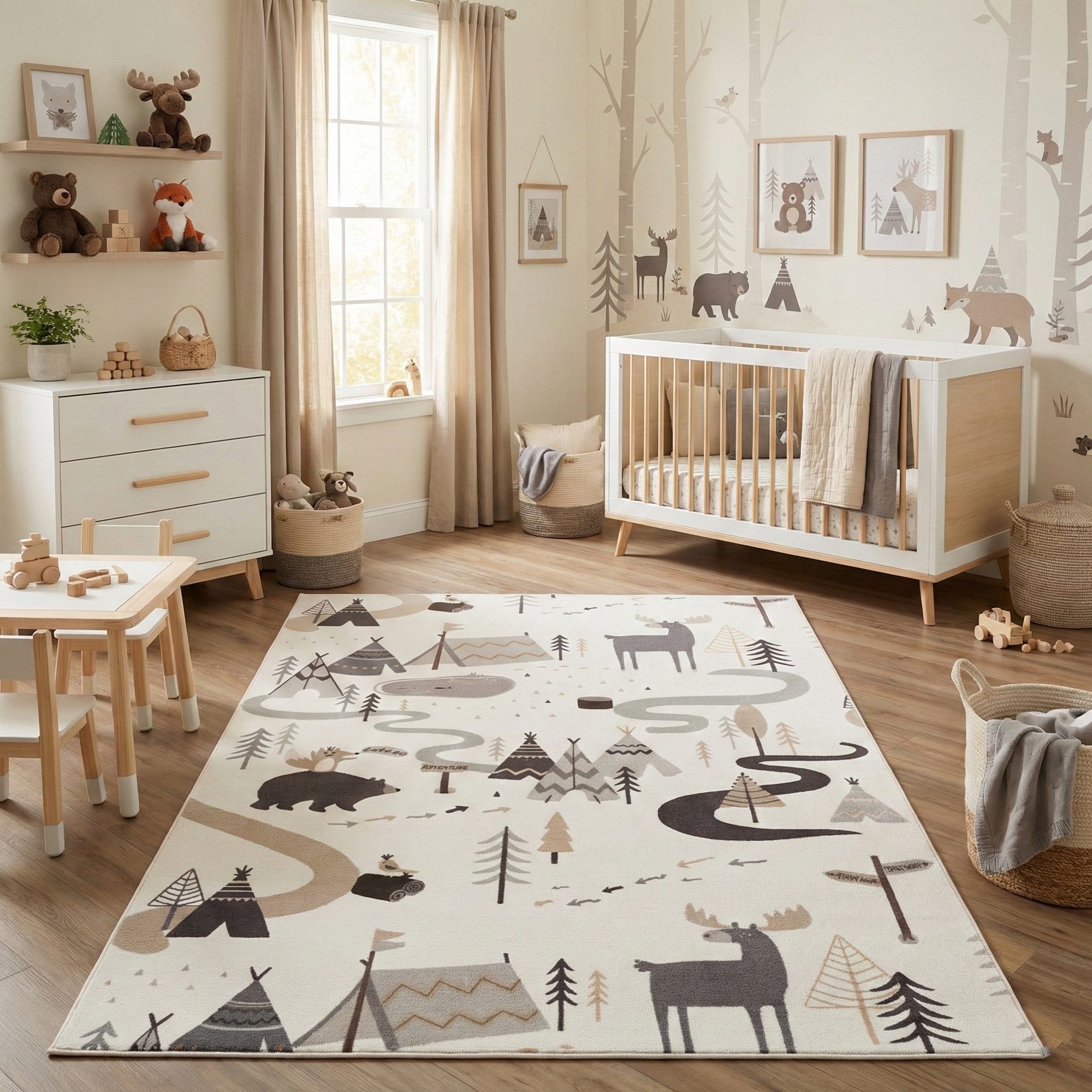 Carpettex Kinderteppich Boho Little Adventure, Rechteckig, Höhe: 8 mm