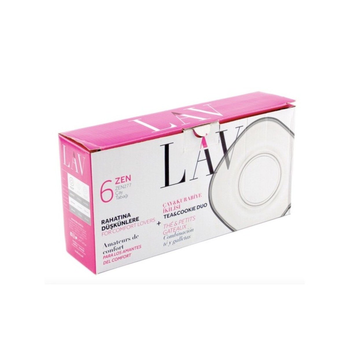 LAV Teeglas Unterteller-Set Zen – 6er Set, modern & perfekt für Teegläser, 6-tlg., Glas, 6-teilig