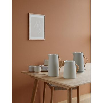 Stelton Isolierkanne Emma, 1 l, Sand / Beige, mit Buchenholzgriff