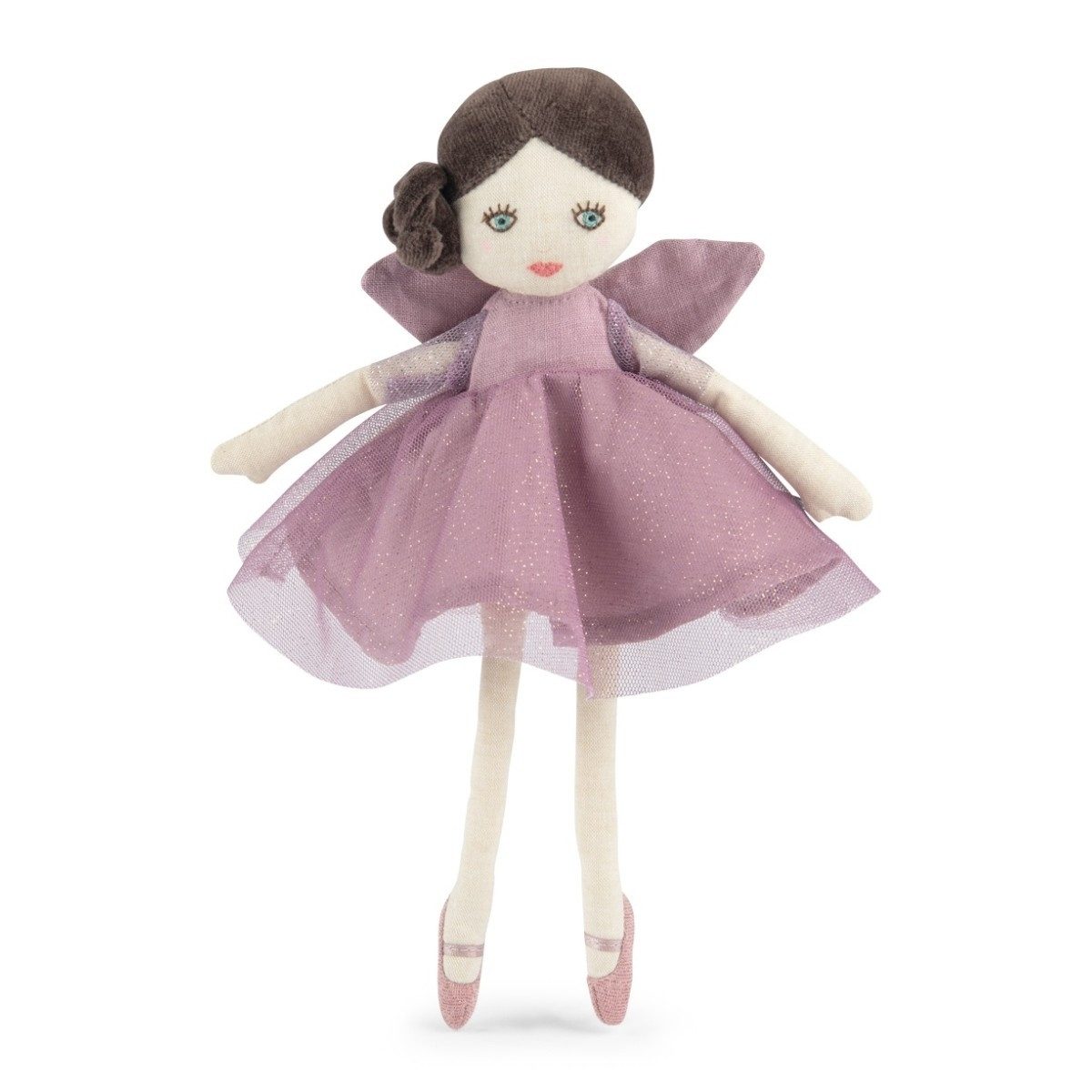 Moulin Roty Kuscheltier Kleine Puppe Fee Isaline violett weiche Stoffpuppe für Kinder zum (1-St)