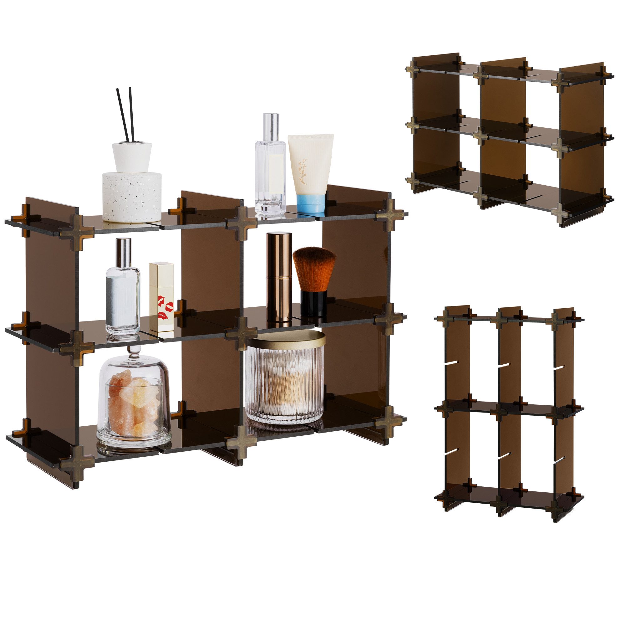 Badorganizer Verstellbarer Acryl Organizer - Multifunktional & Anpassbar - Make Up