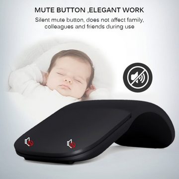 BlingBin Bluetooth Arc Touch Maus Oberfläche Drahtlose Ergonomische Mause Mäuse (2402 dpi, 3D Stille Laser Mäuse Für Laptop PC Windows)