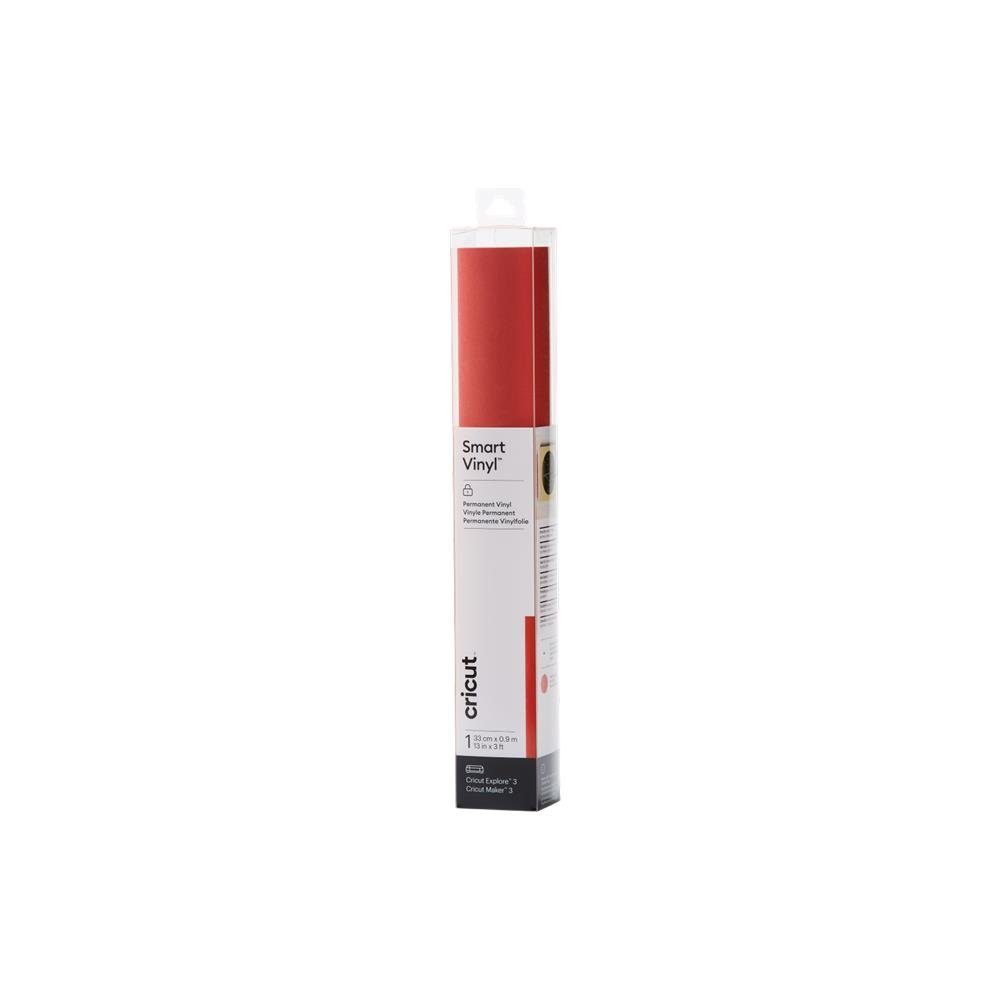 Cricut Dekorationsfolie Smart Vinyl Permanent Glanz Shimmer Rot, 1 Rolle, Folie, Klebefolie, Aufkleber, basteln, Bastelmaterial, gestalten, dekorieren