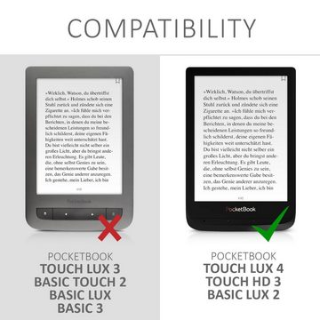 kwmobile E-Reader-Hülle Hülle für Pocketbook Touch Lux 4/Lux 5/Touch HD 3, Schlaufe Ständer - e-Reader Schutzhülle - Flip Cover Case