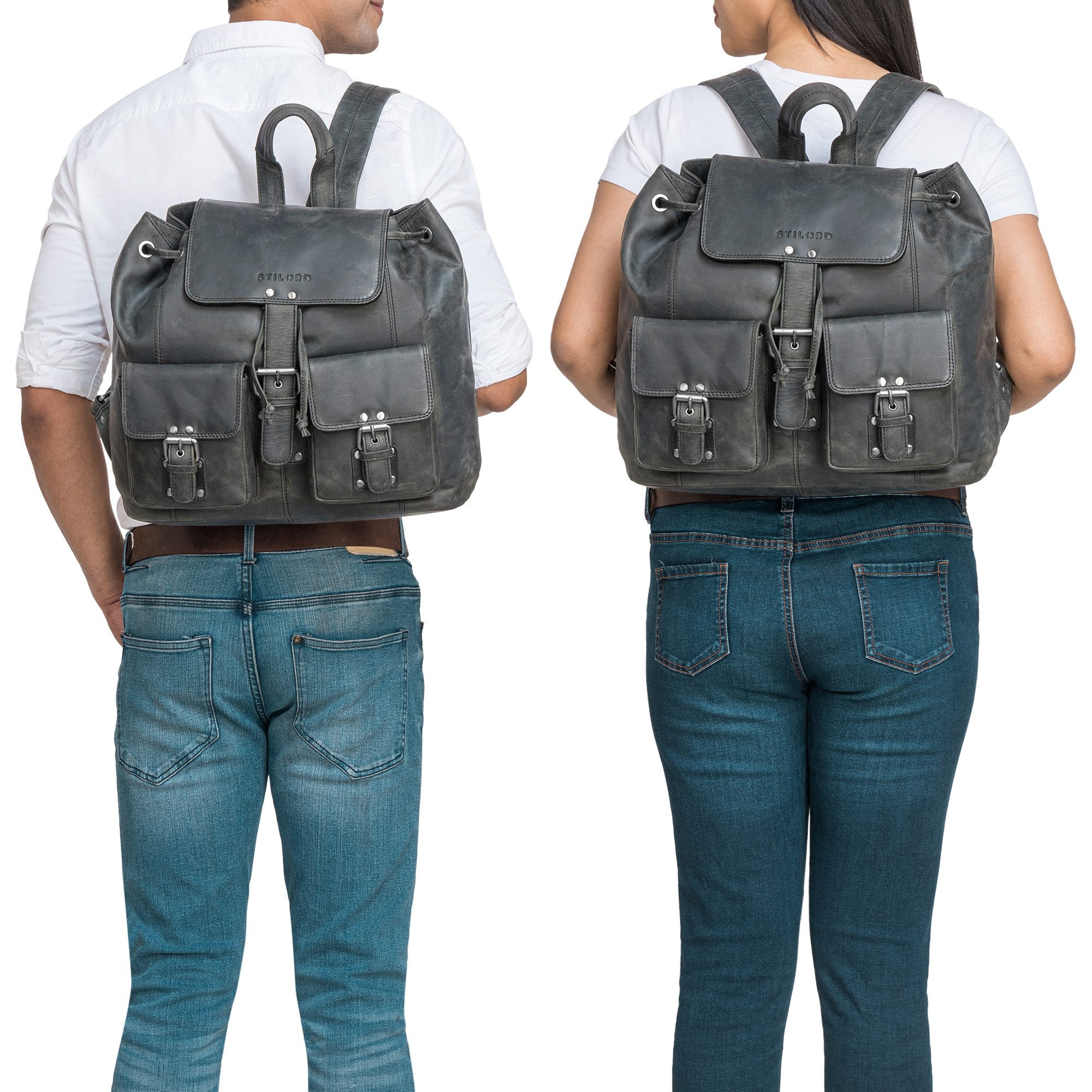 STILORD Cityrucksack "Larissa" Vintage Rucksack Leder günstig online kaufen