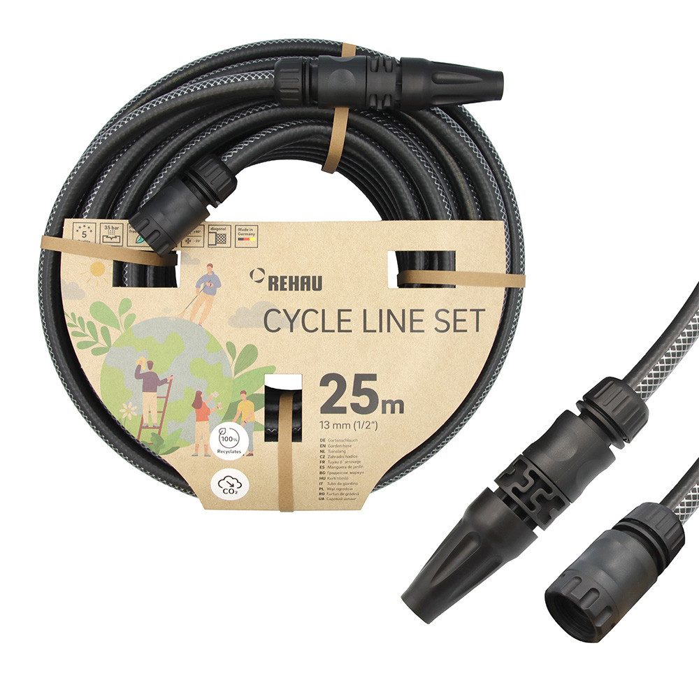 Gartenschlauch Gartenschlauch-Set 1/2" - 25m Rolle inkl. Armaturen