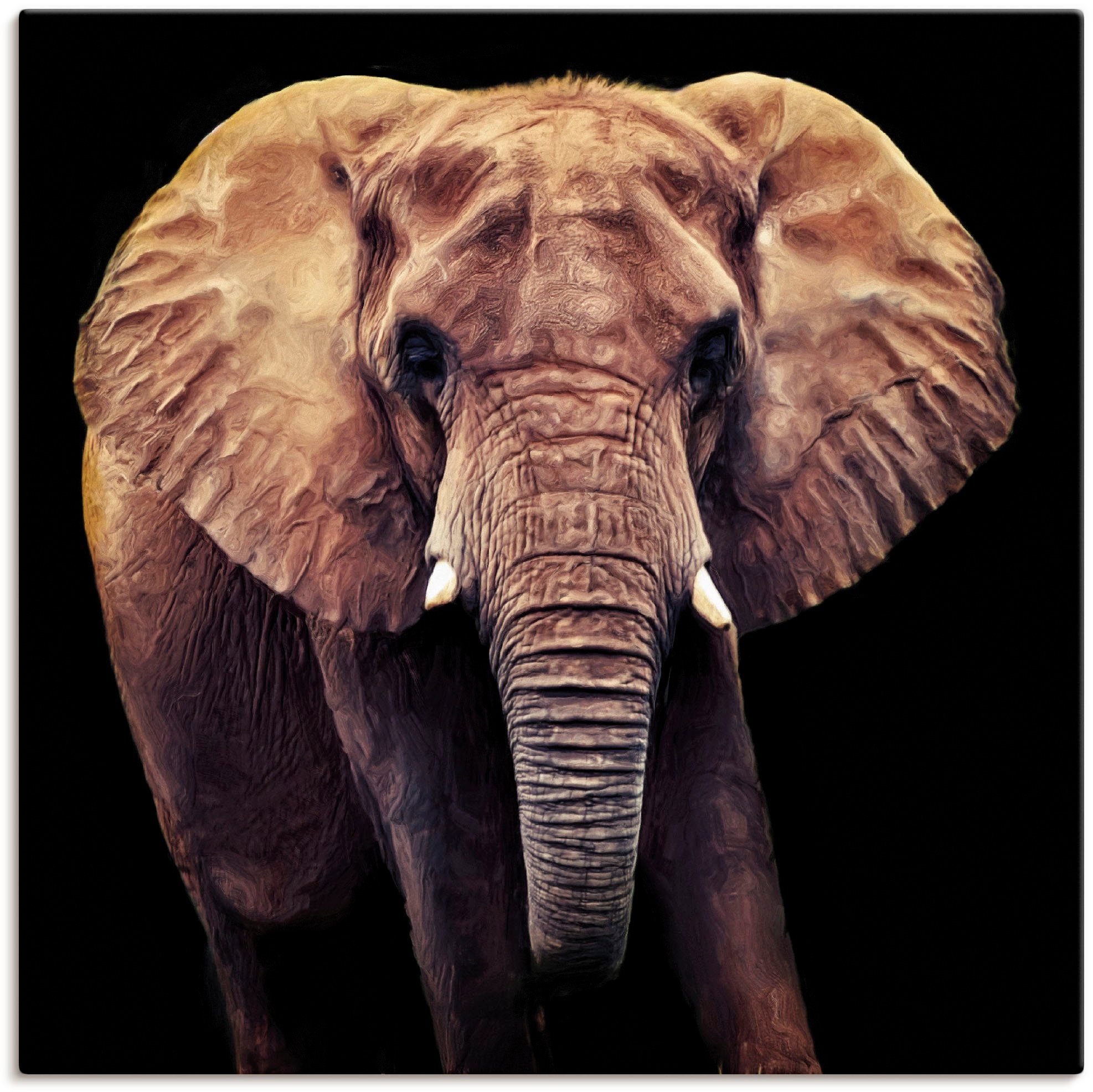 Wandbild Leinwandbild, Elefant, Artland Größen versch. Wildtiere Wandaufkleber oder St), (1 in als Poster