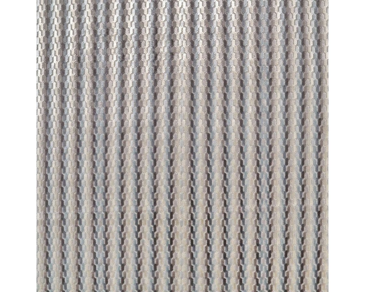 Thumbnail - Stofferia Stoff Polsterstoff Samt Jacquard Retro Mezzo Grau, Breite 138 cm, Meterware