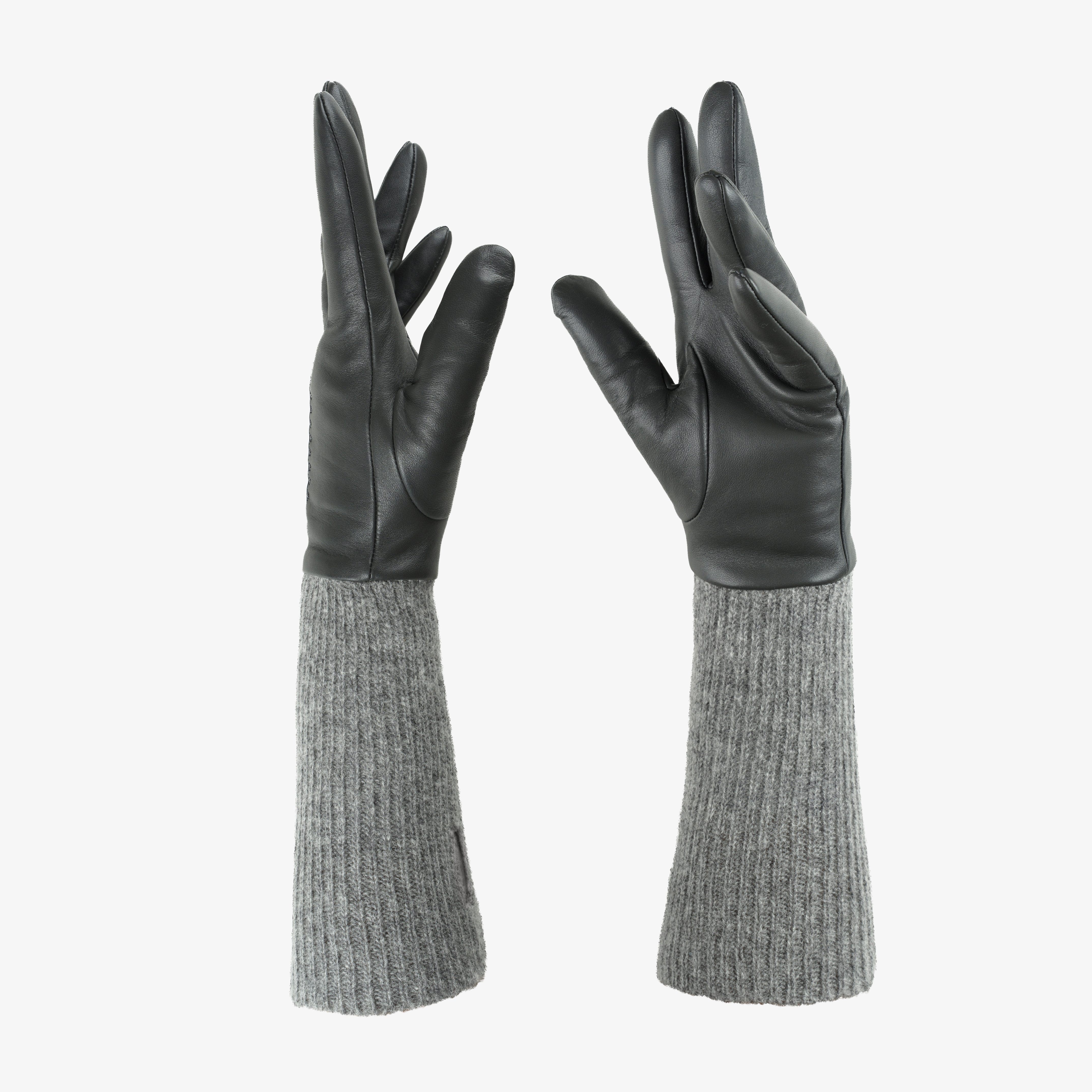 PEARLWOOD Lederhandschuhe SUE (1 Paar) variable Strickstulpe - Langer oder kurzer Fingerhandschuh