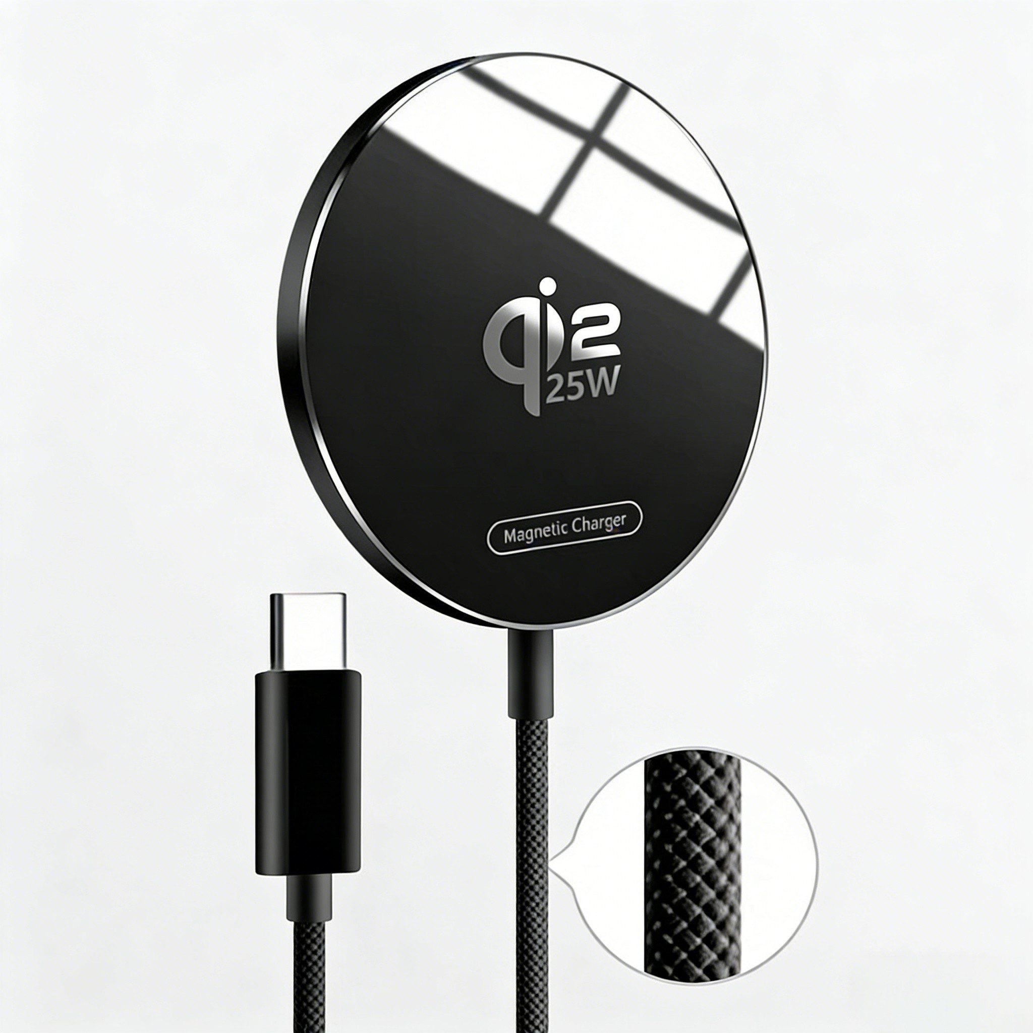 Toomoke 25W Magnetisches Kabelloses Ladegerät Induktives Wireless Charger Induktions-Ladegerät (Für iPhone 16/16 Plus/16 Pro/16 Pro Max/iPhone 17/17 Pro/17 Pro Max, Kabelloses Induktionsladegerät Ladestation, Kontaktloses Ladepad Laden)