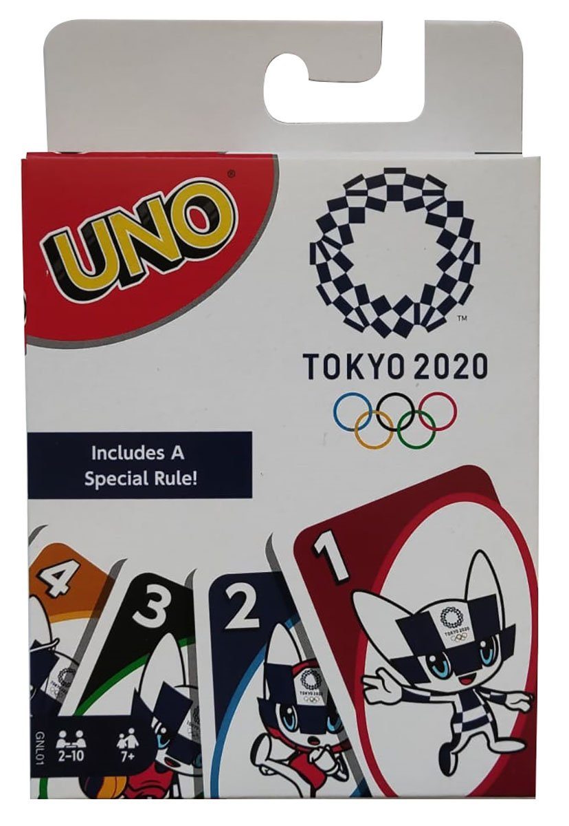 Mattel® Spiel, Gesellschaftsspiel Mattel Games GNL01 UNO Olympia Tokio 2020 Edition, Olympischen Spiele Tokio 2020 mit Sonderregel