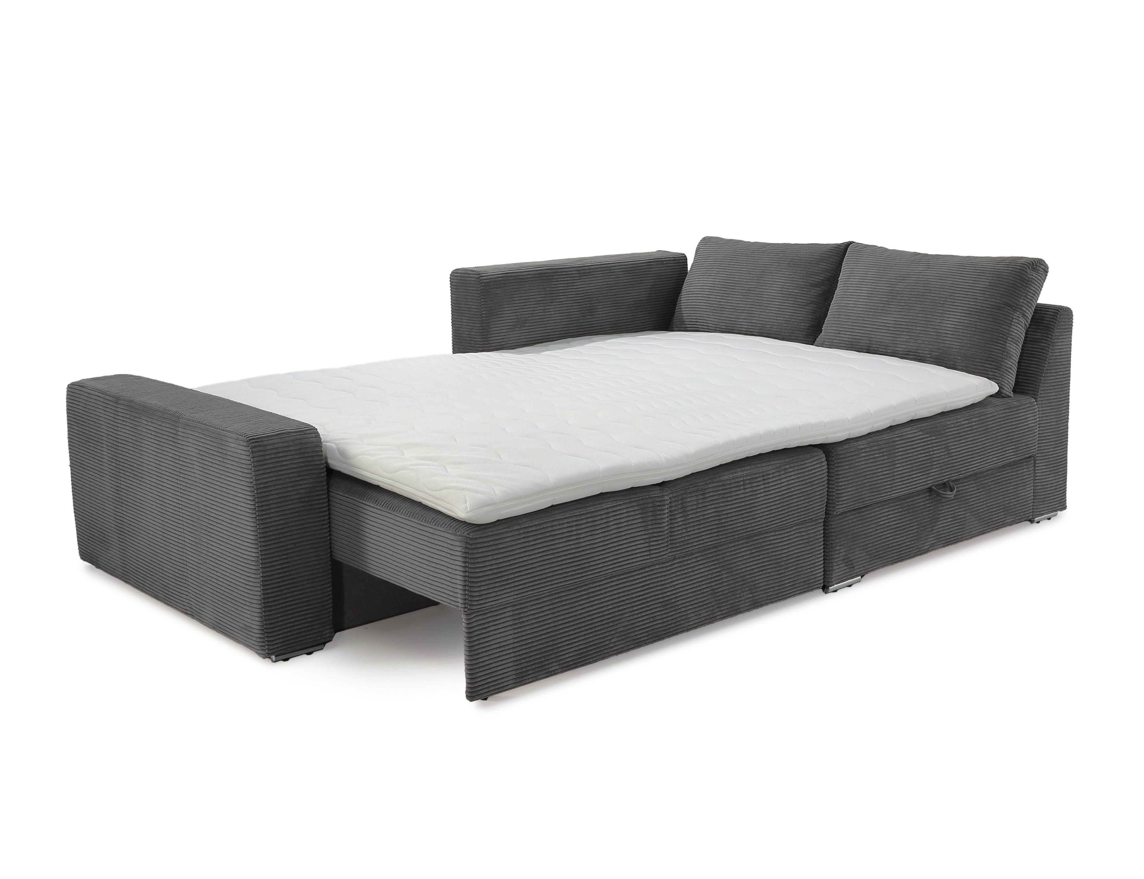 luma-home Ecksofa 15233, Dauerschläfer B260/T181/H88 cm mit 2 Bettkästen, O günstig online kaufen