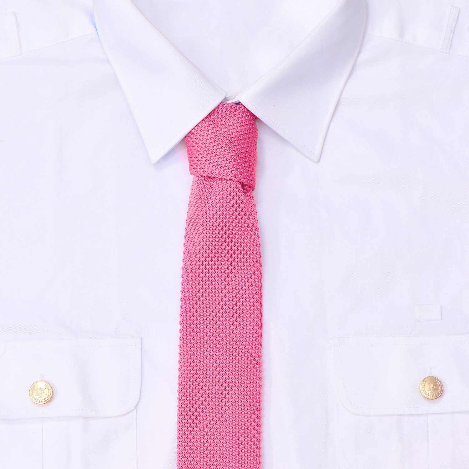 cm (Packung, Büro oder rosa Retro-Look, schmale DonDon 5 Krawatte für festliche 1-St) Krawatte Wollkrawatte Veranstaltungen Strickkrawatte,