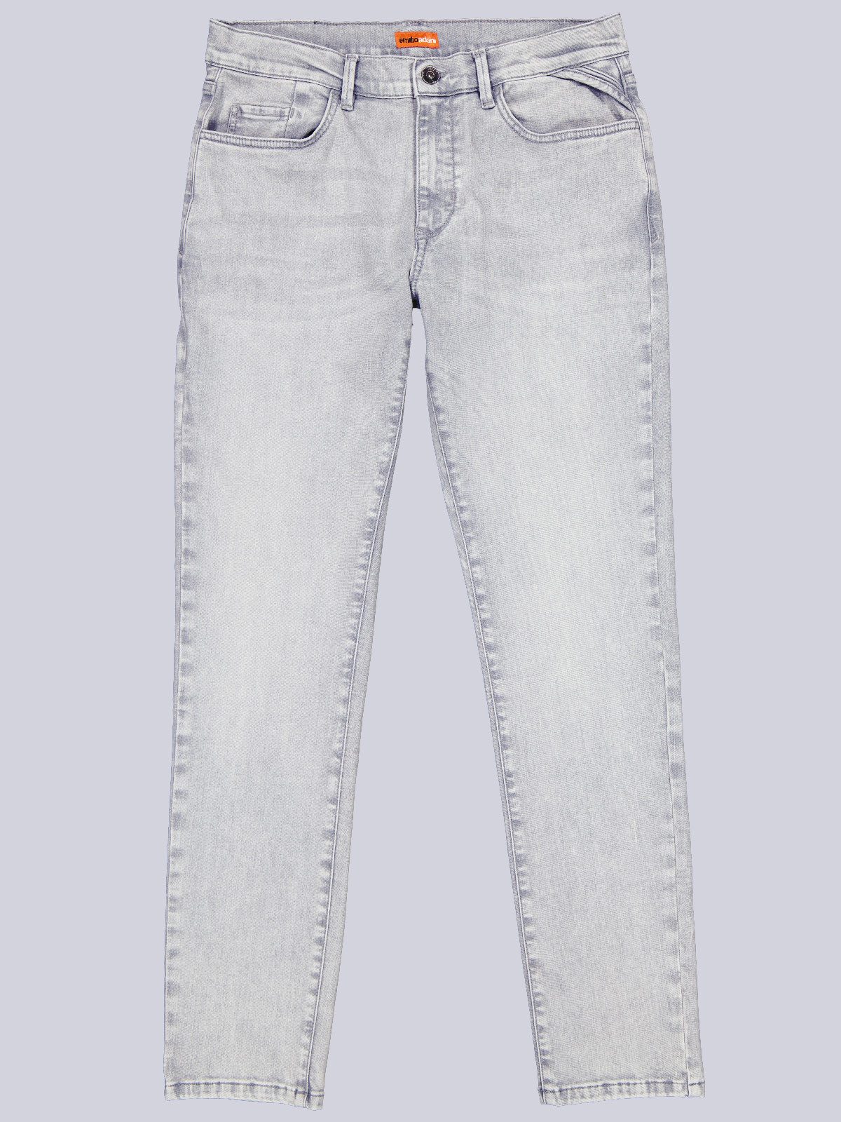 emilio adani Stretch-Jeans Herren Modische Jeans mit geradem Bein, Hellgrau – Bild 4 von 5
