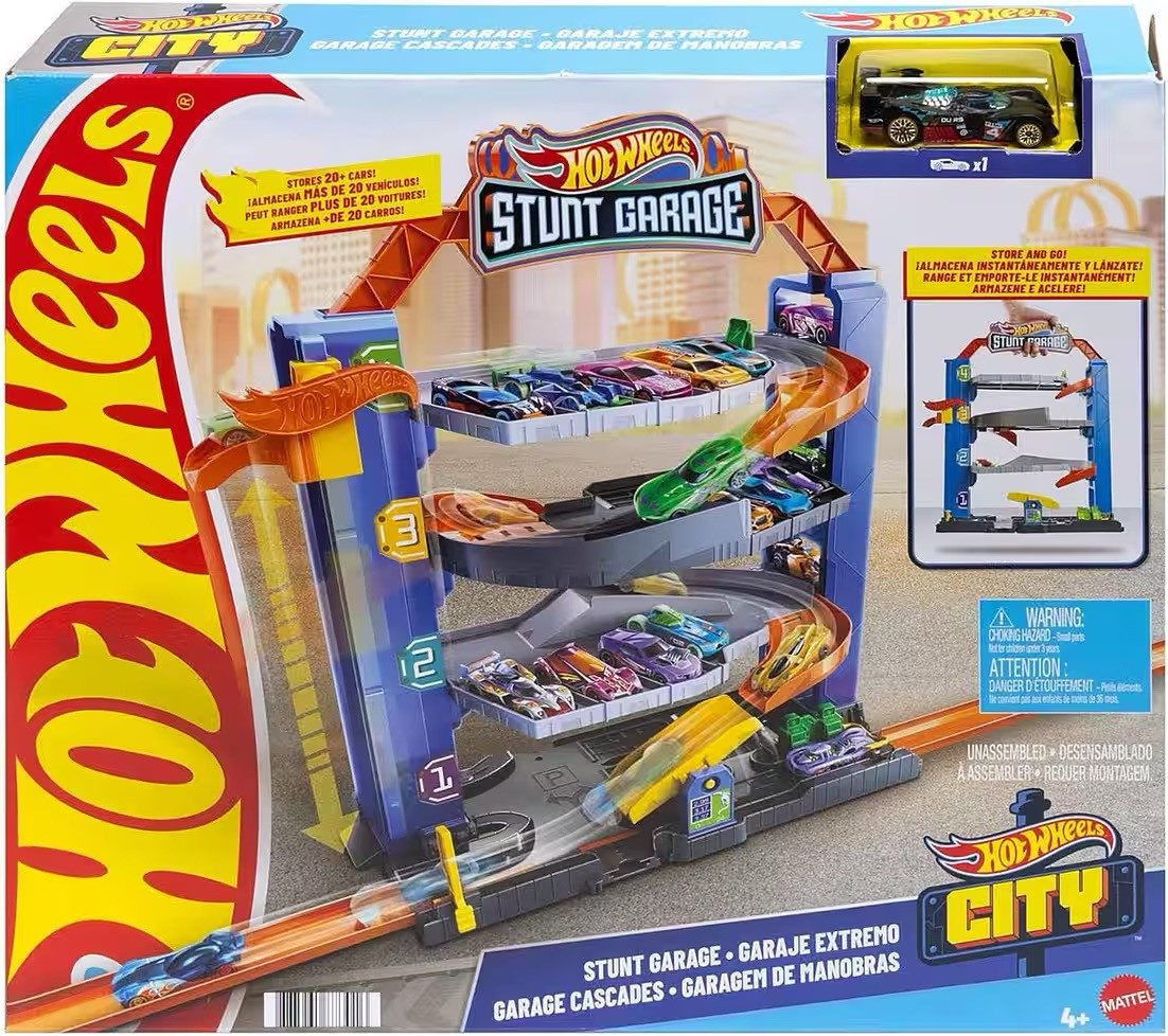 Hot Wheels Spielzeug-Auto GNL70 - Hot Wheels City Stunt Garage-Spielset günstig online kaufen