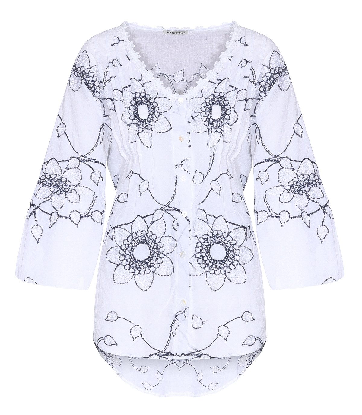 OriginalYou Longbluse Damen Bluse leichte Schlupfbluse Sommer Spitzenbluse günstig online kaufen