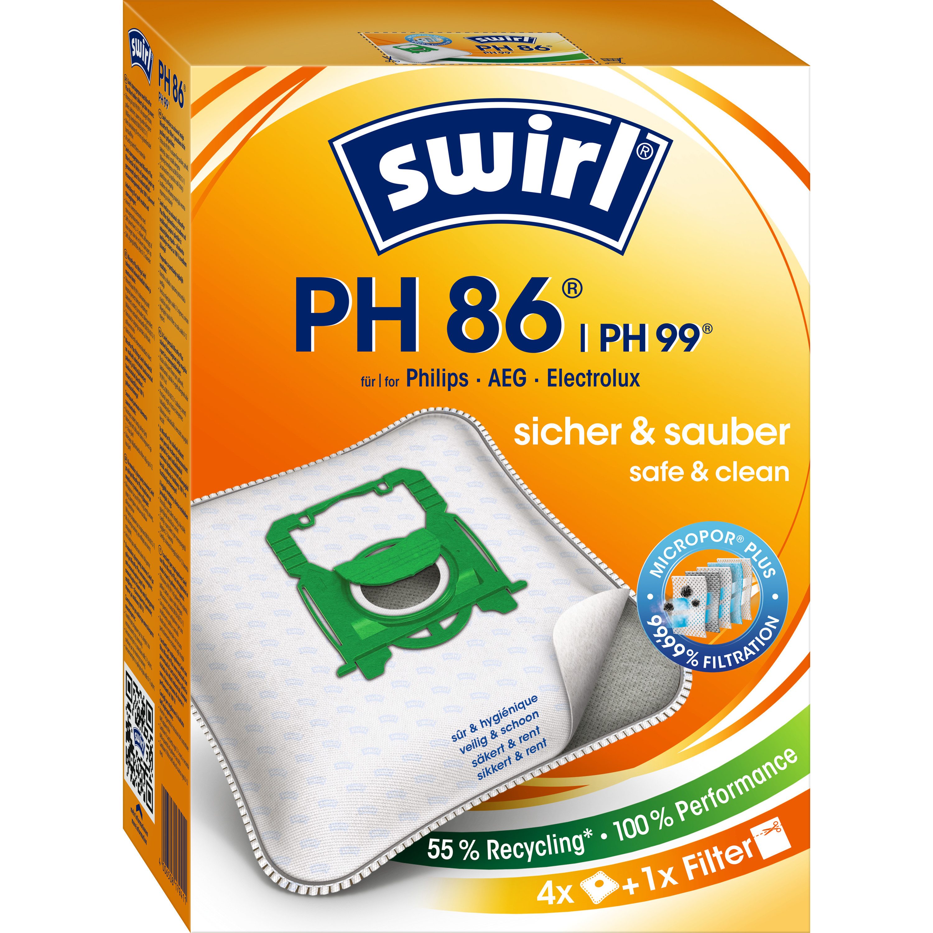 Swirl Staubsaugerbeutel PH 86/PH 99 EcoPor