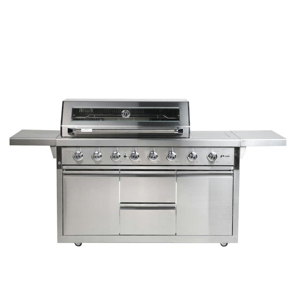 Santos Gasgrill SANTOS P-618 Gasgrill, 6 Hauptbrennern, Heckbrenner ...