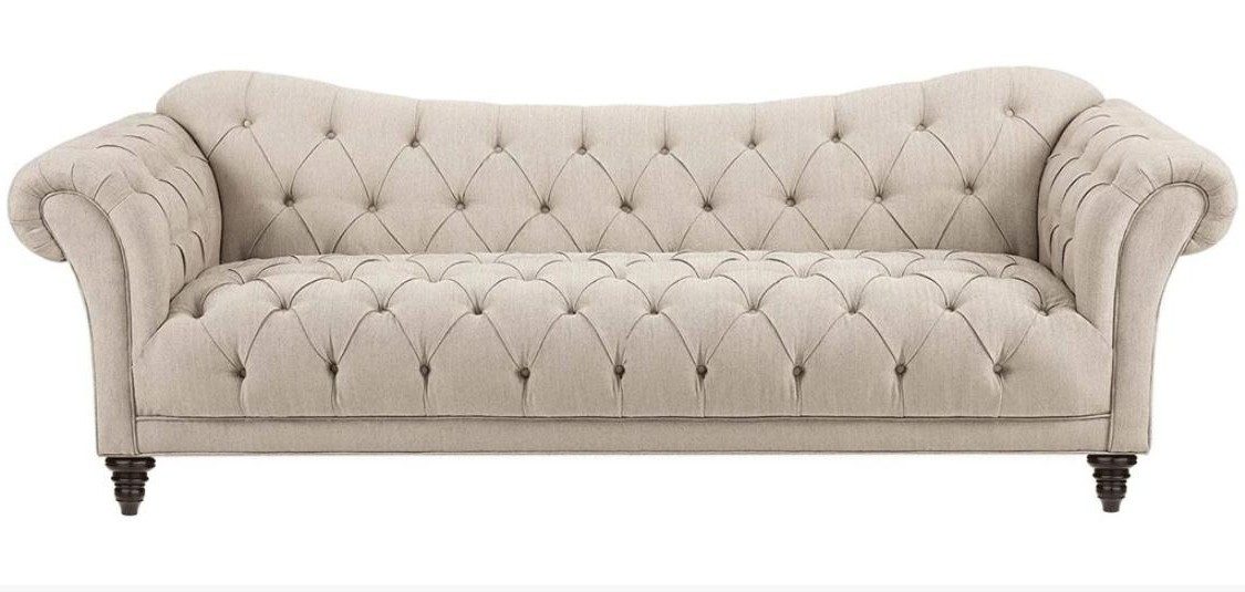 Xlmoebel Chesterfield-Sofa Beige Chesterfield Couch mit Knöpfen – Luxuriöses Sofa, 1 Teile, Made in Europa