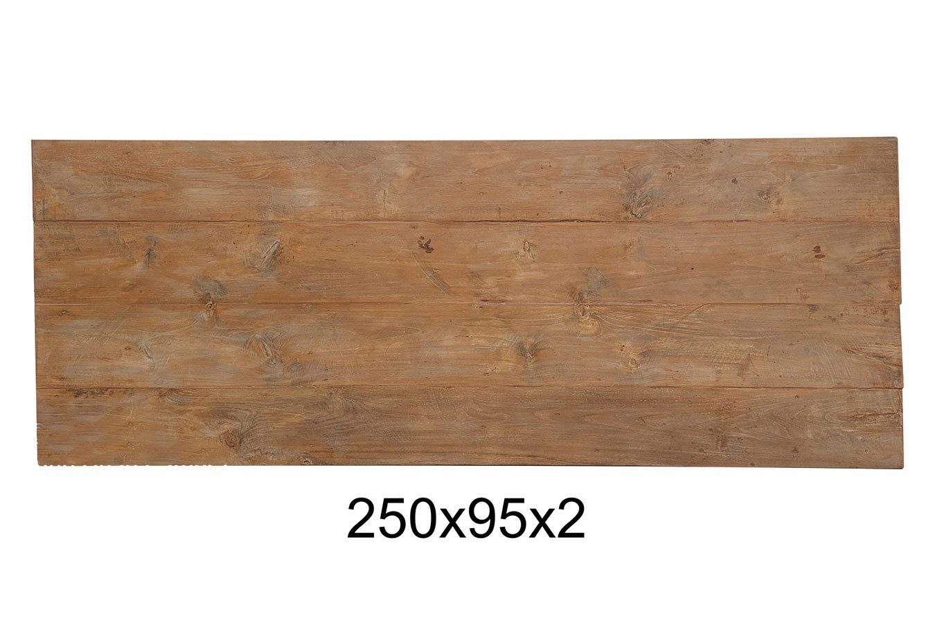 Tischhelden Tischplatte Teakholzplatte Antik 250x95x2