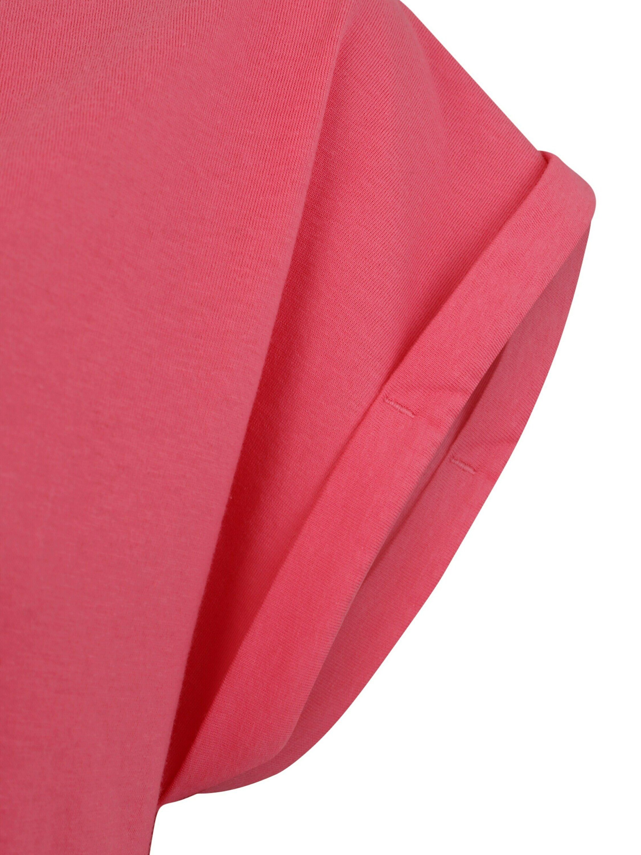 URBAN CLASSICS T-Shirt (1-tlg) Details, Shoulder Detail Weiteres pinkgrapefruit Extended Plain/ohne TB771