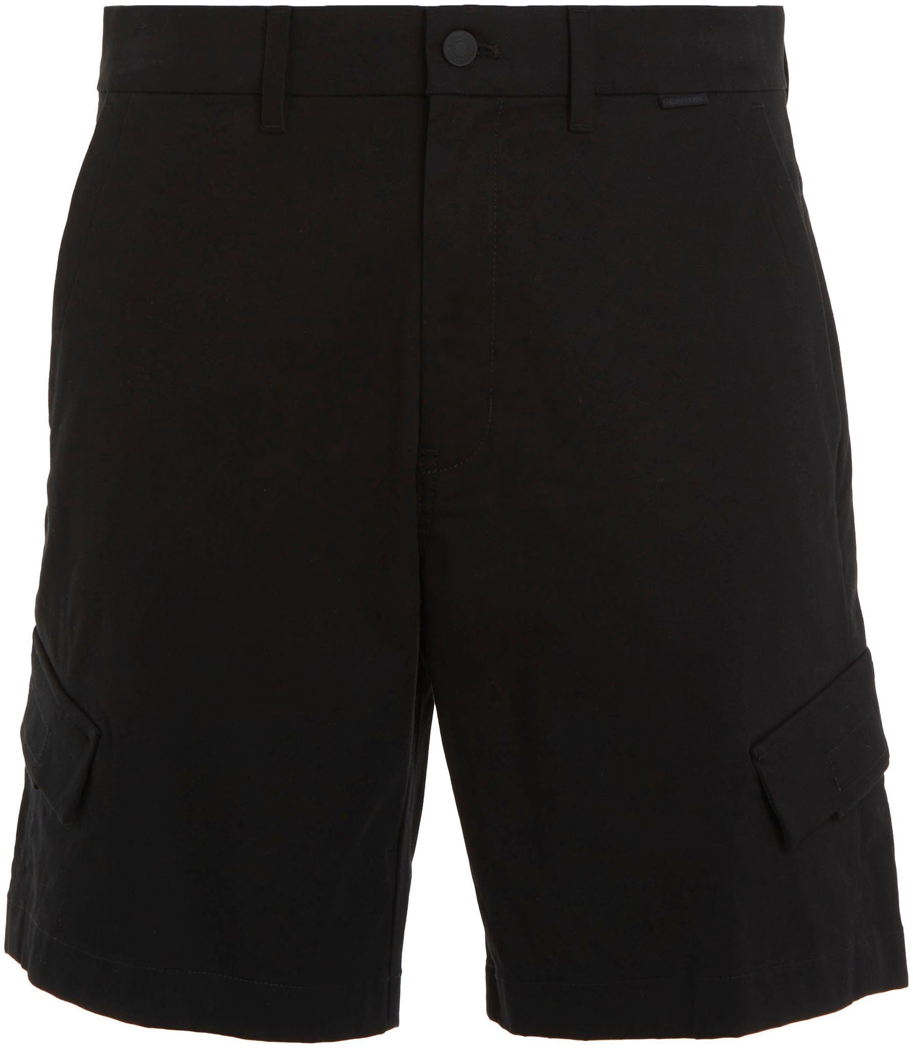 Calvin Klein Bermudas mit der über schwarz CK-Badge Gesäßtasche