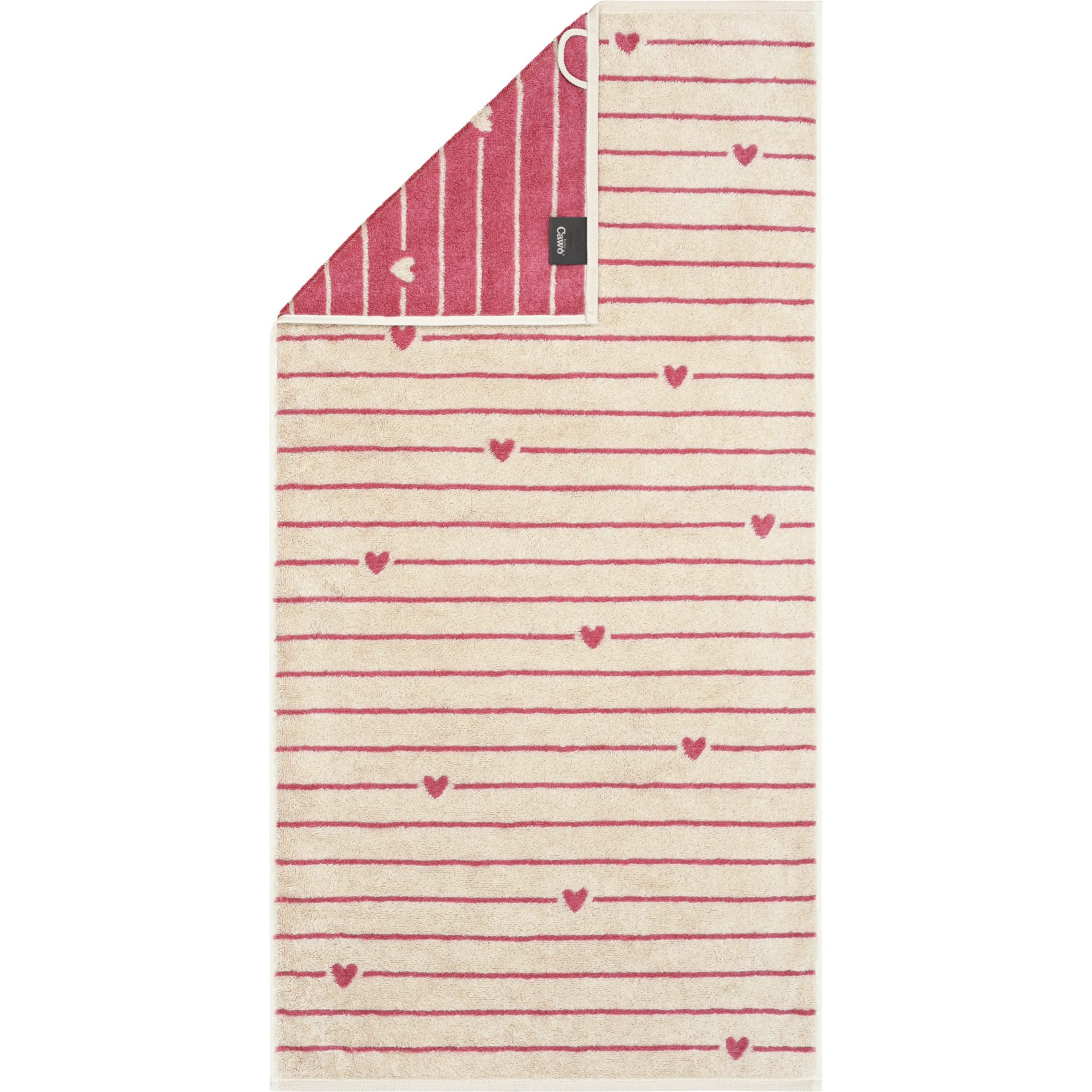 Cawö Handtücher Heart Beats Lines & Hearts 6276, 100% Baumwolle (1-St)