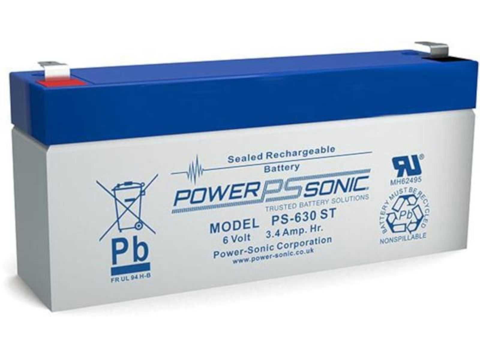 Powersonic 6V 3,4Ah ersetzt 3,2-6 3.2-6 AGM Batterie wartungsfrei Bleiakkus