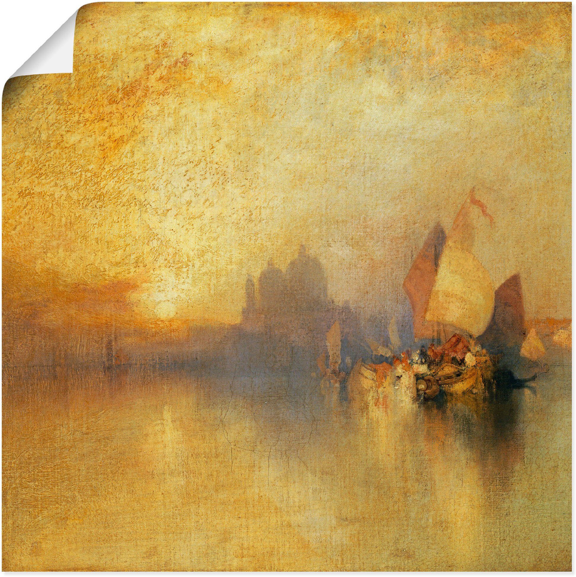Artland Wandbild Venedig Sonnenaufgang Größen Sonnenuntergang., Wandaufkleber & in Leinwandbild, als St), oder bei Poster (1 Alubild, -untergang versch