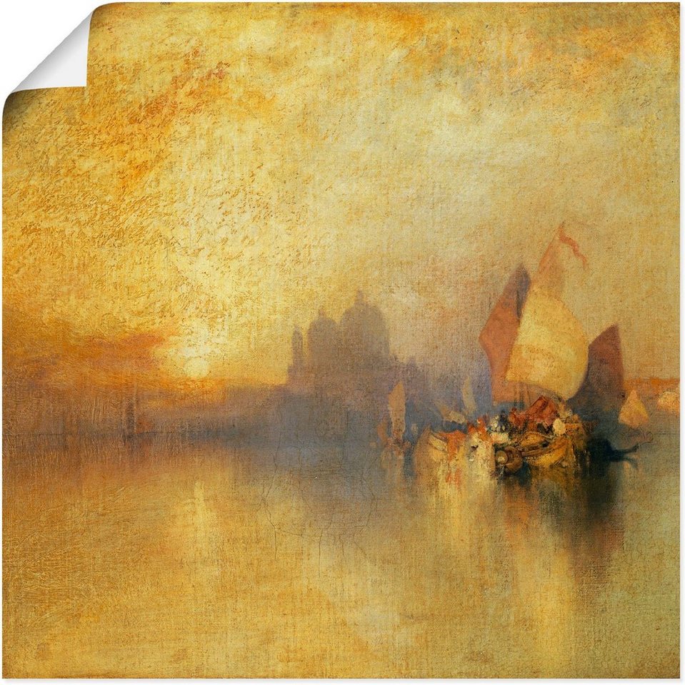 Artland Wandbild Venedig bei Sonnenuntergang., Sonnenaufgang & -untergang (1  St), als Alubild, Leinwandbild, Wandaufkleber oder Poster in versch. Größen