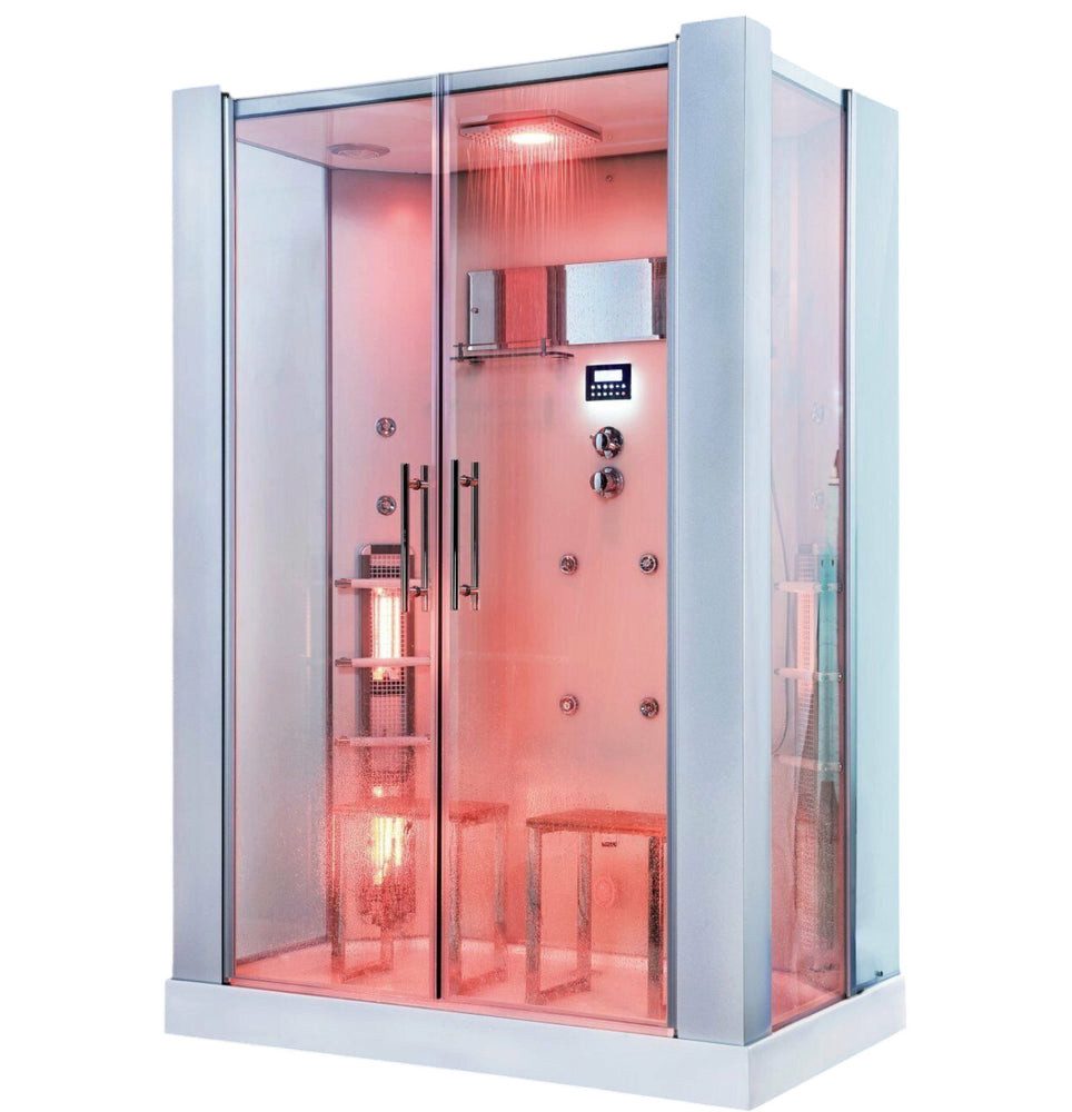 DEKO VERTRIEB BAYERN Dampfdusche Luxus LED Dampfdusche +Infrarotsauna-Kombi Infrarot Sauna-Wärmekabine